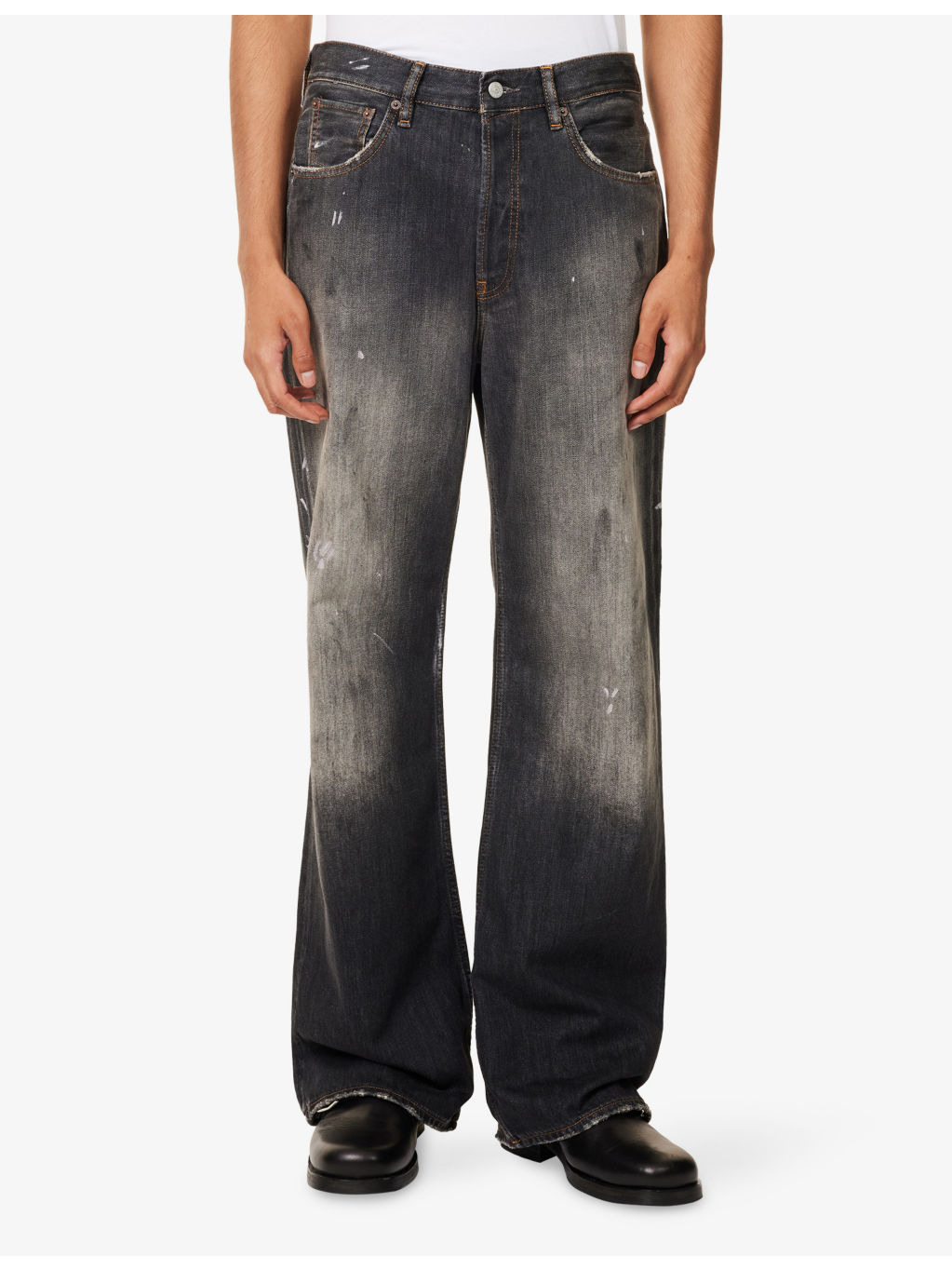Trafalgar Wide-leg Brand-Patch Denim Jeans - 3
