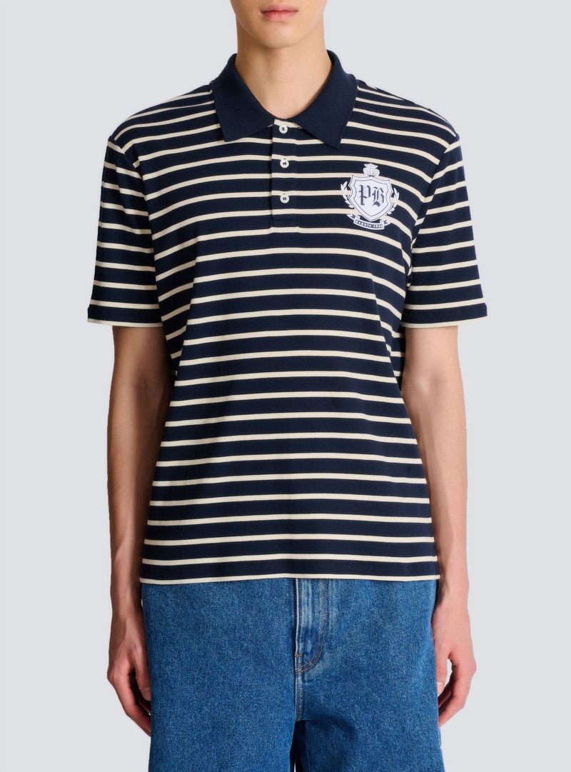 Striped College Emblem polo 5