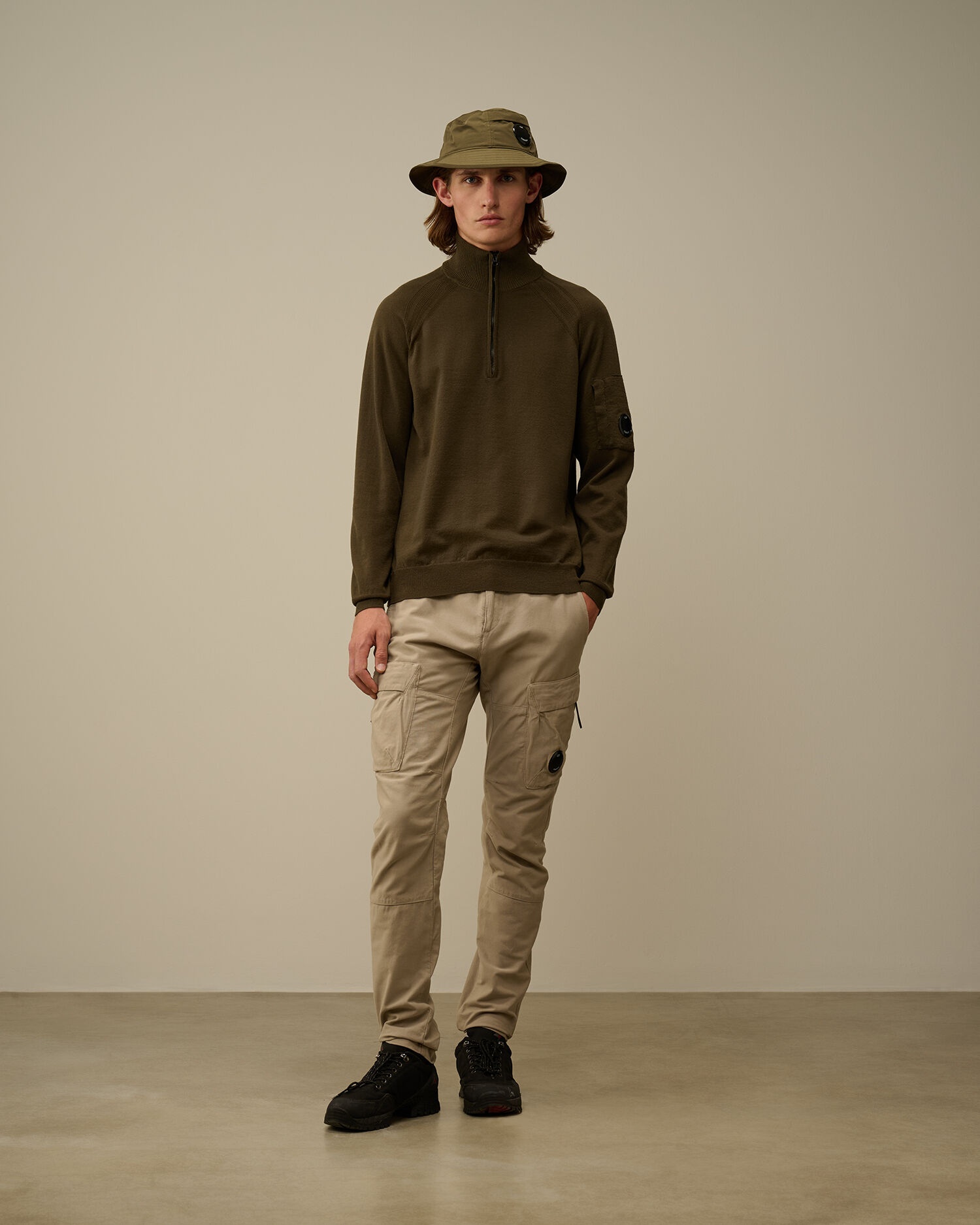Extra Fine Merino Wool Half Zipped Knit - 6