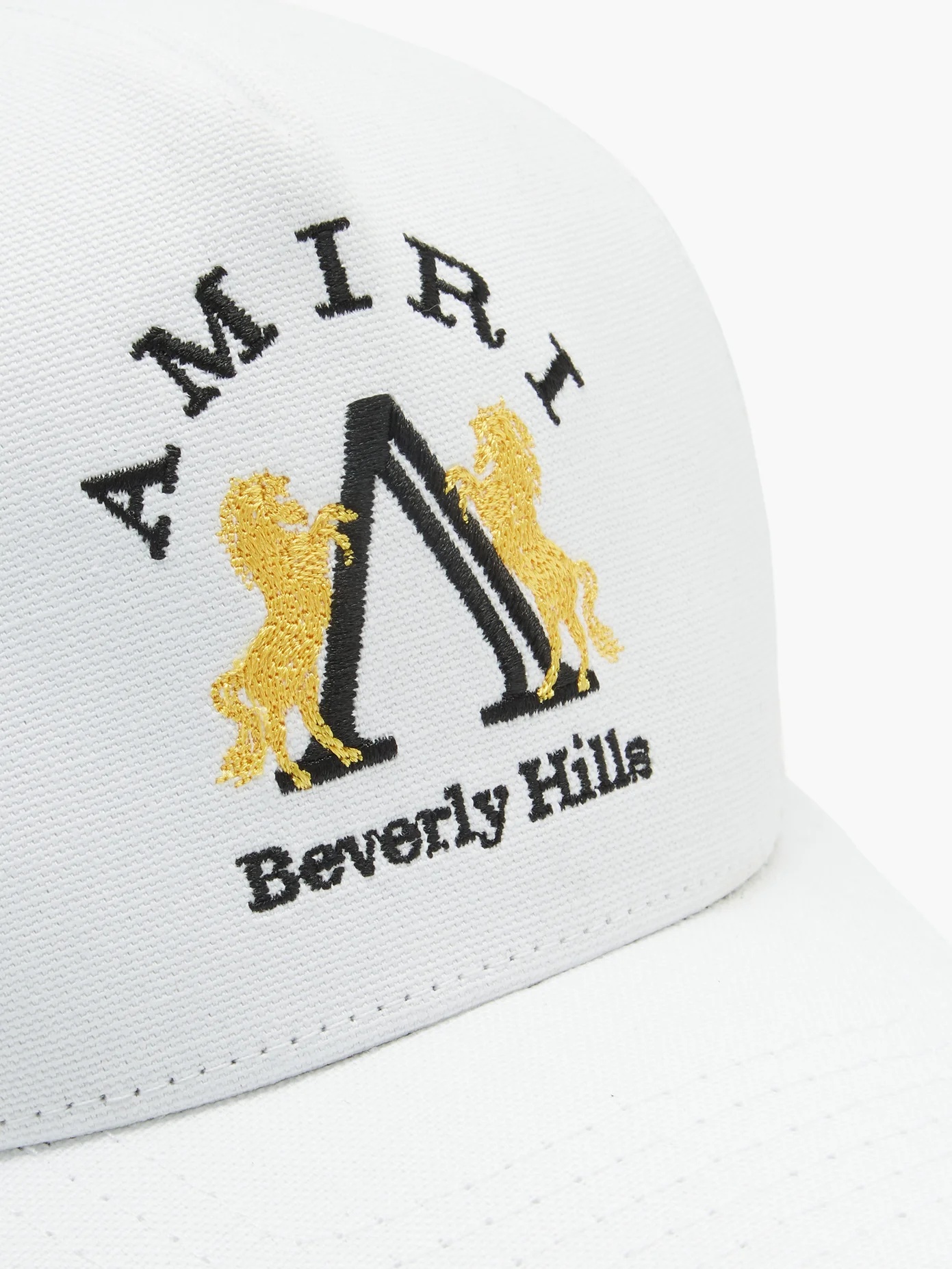 Beverley Hills-embroidered cotton trucker cap - 2