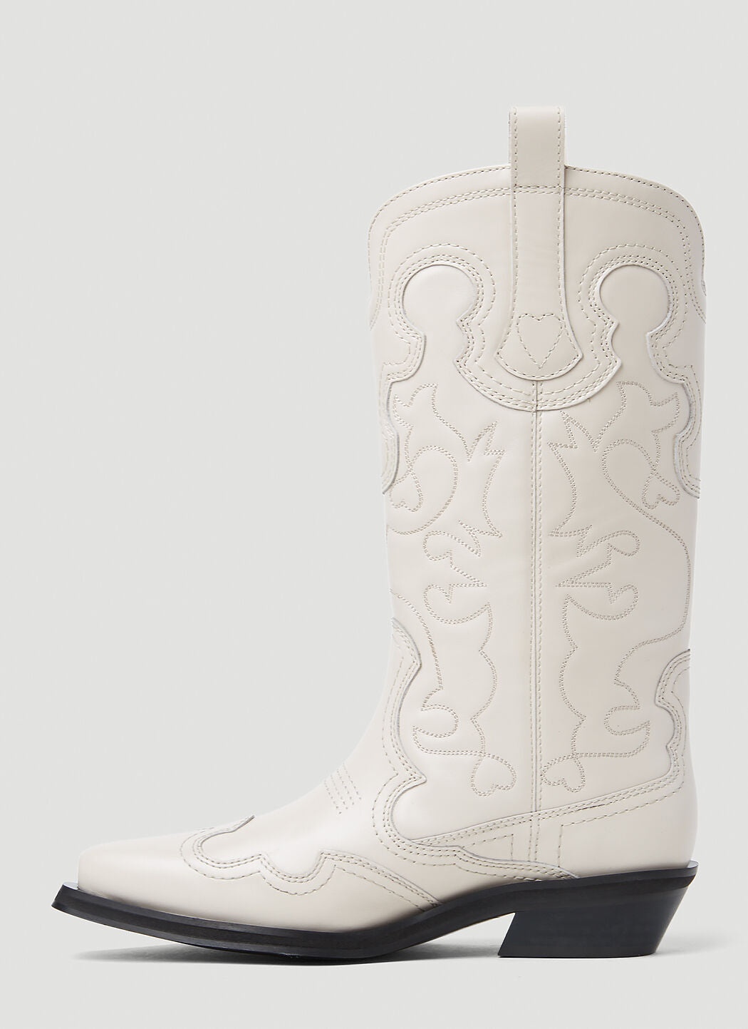 Ganni Women Embroidered Western Boots - 3