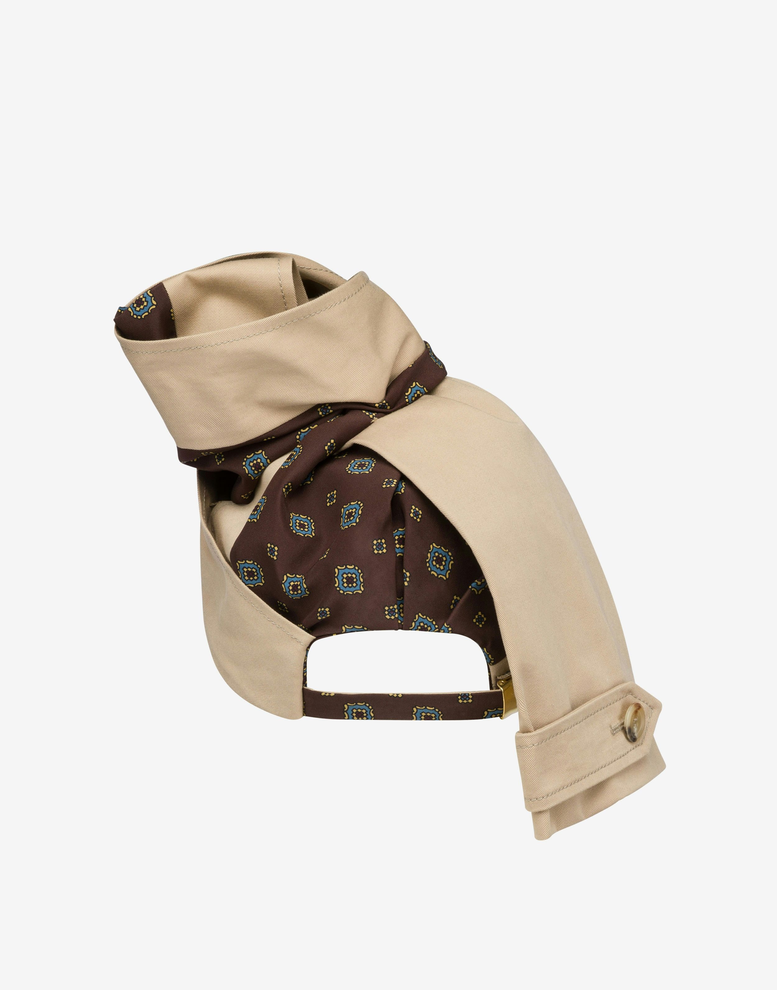 PRINTED GABARDINE AND SATIN HAT - 2