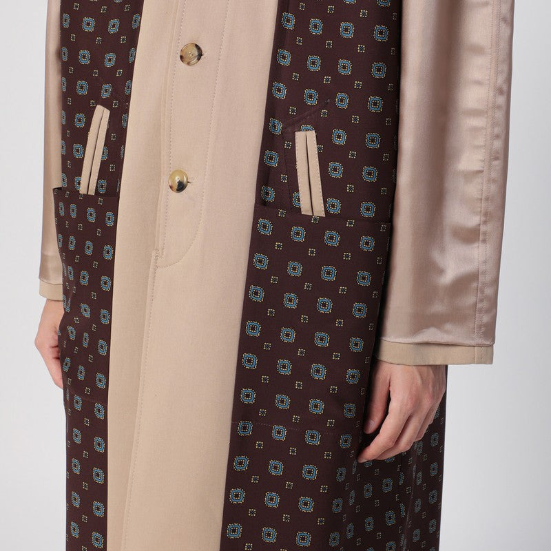 Moschino Beige Reversible Trench Coat In Gabardine And Satin Women - 3