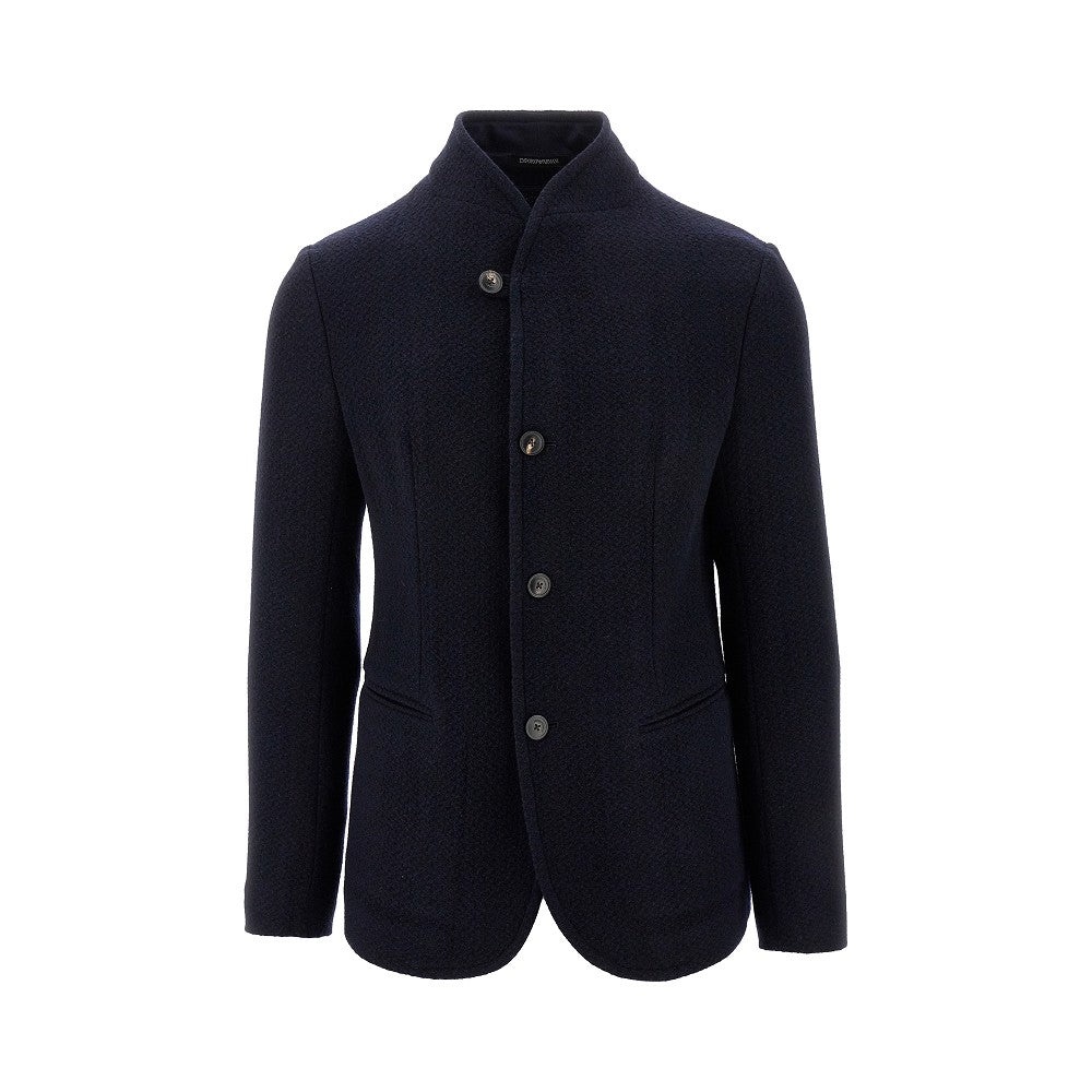 WOOL-BLEND JACKET WITH GURU COLLAR - 1