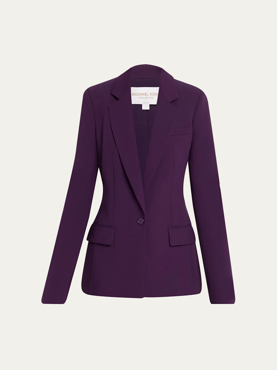 Tailored Single-Button Blazer - 1