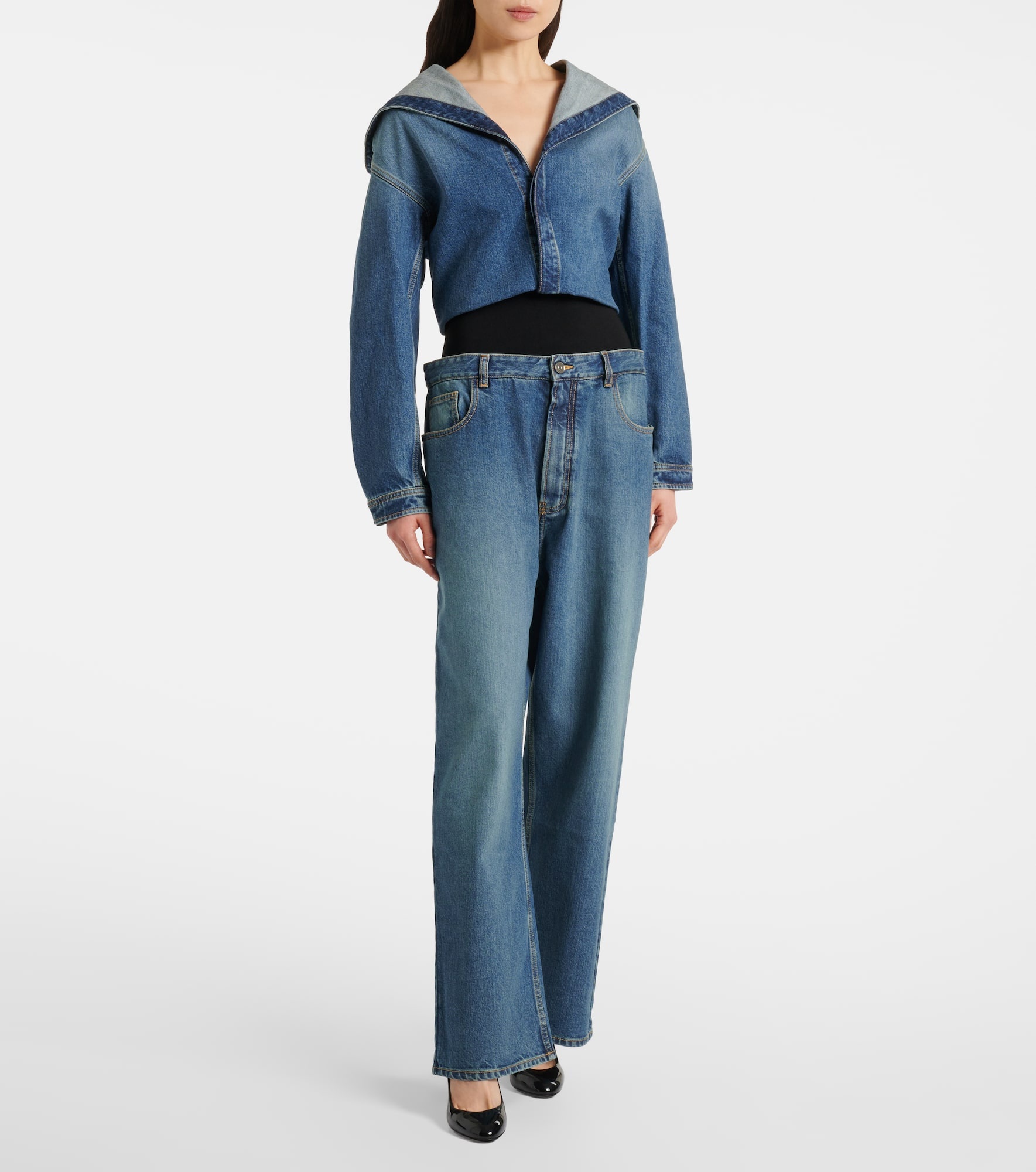 Hooded denim shirt - 2