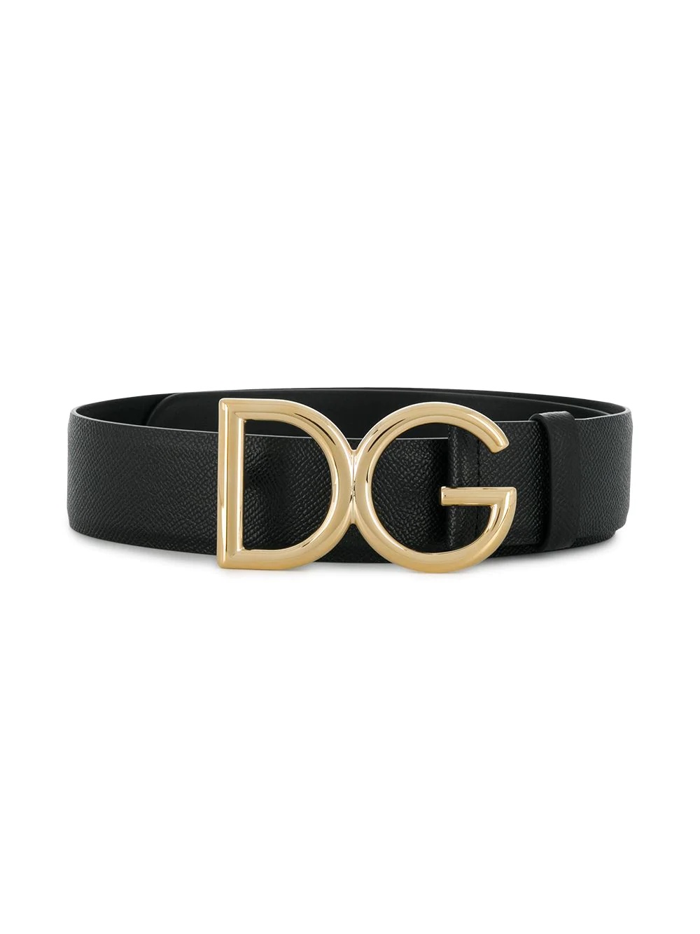 DG logo pebbled leather belt - 1