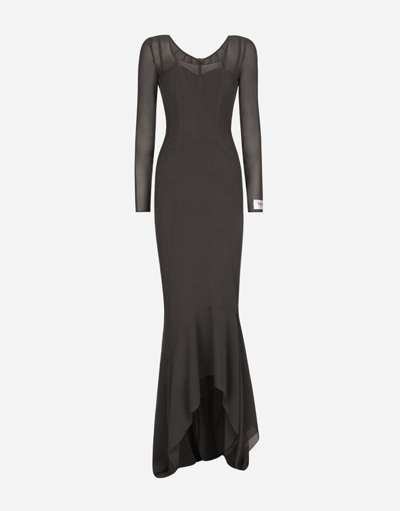 Long georgette dress 1
