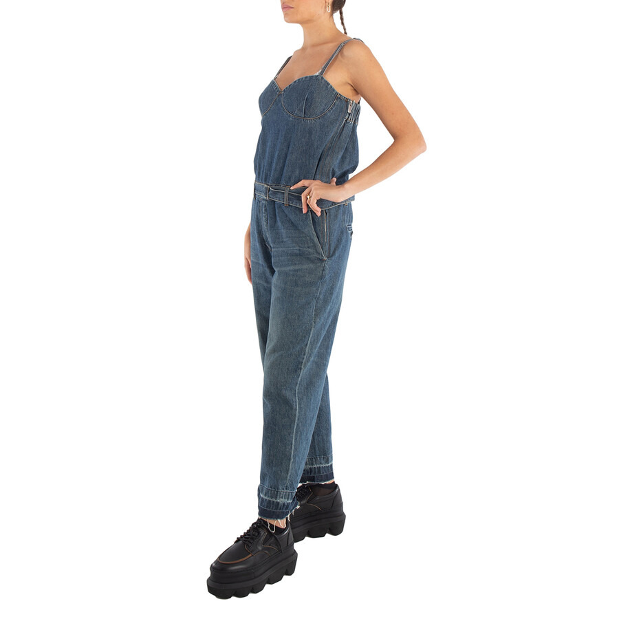 Sacai Ladies Blue Denim Jumpsuit, Brand Size 2 (Medium) - 4