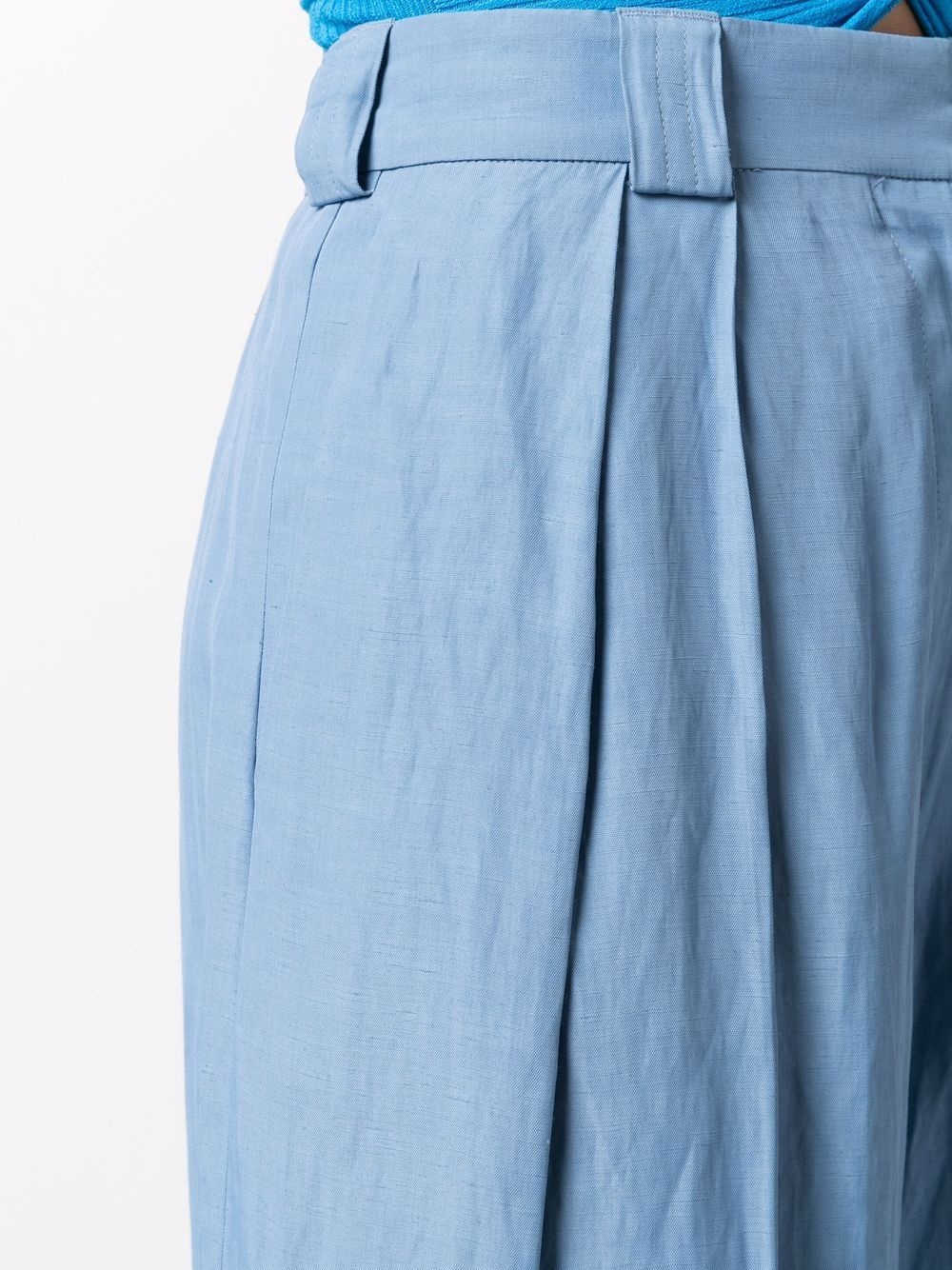 high-waisted straight-leg trousers - 7
