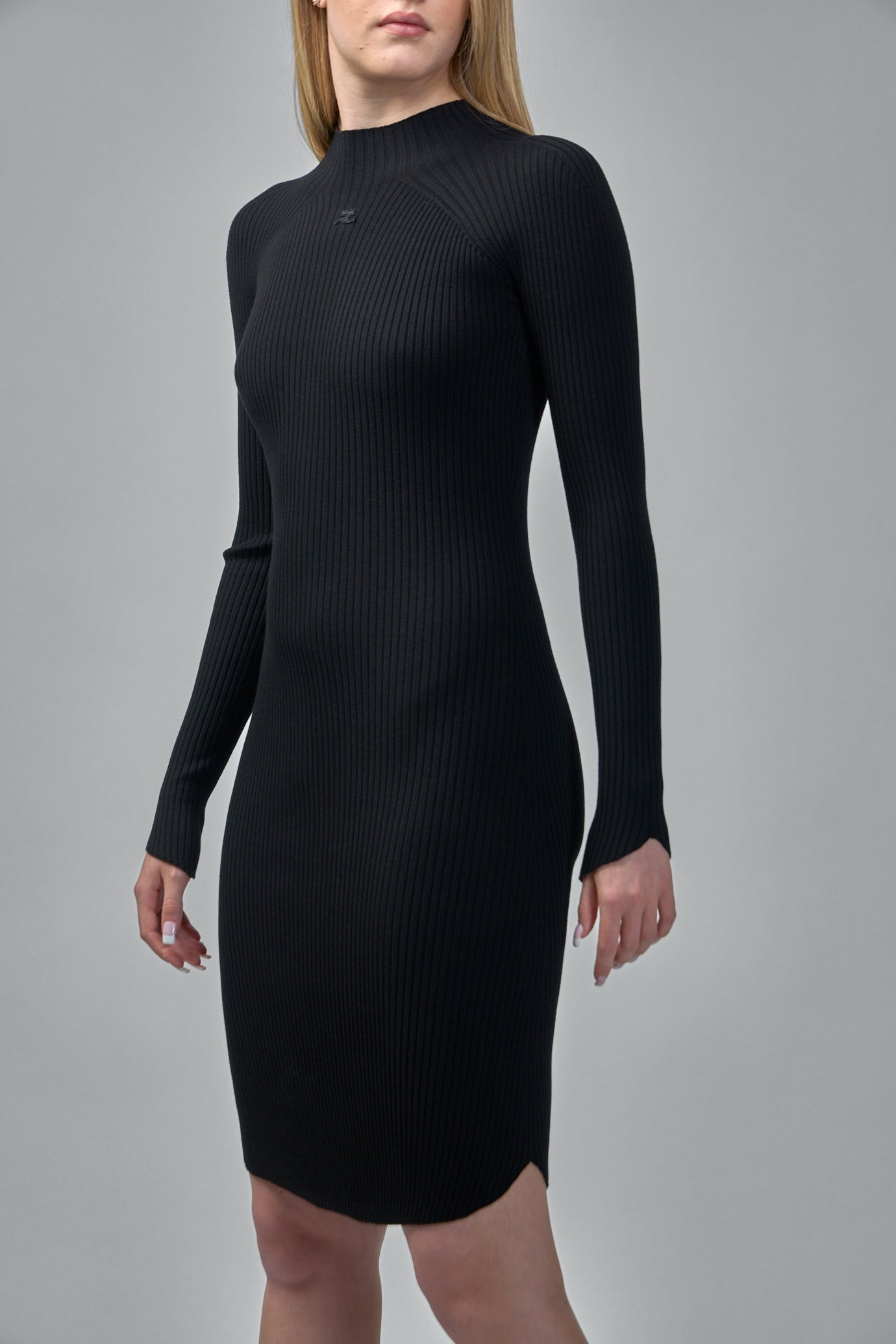 Circle Rib Knit Dress - 4