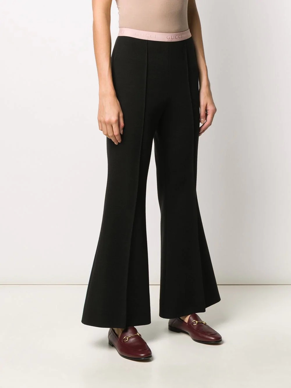 flared cropped trousers - 3