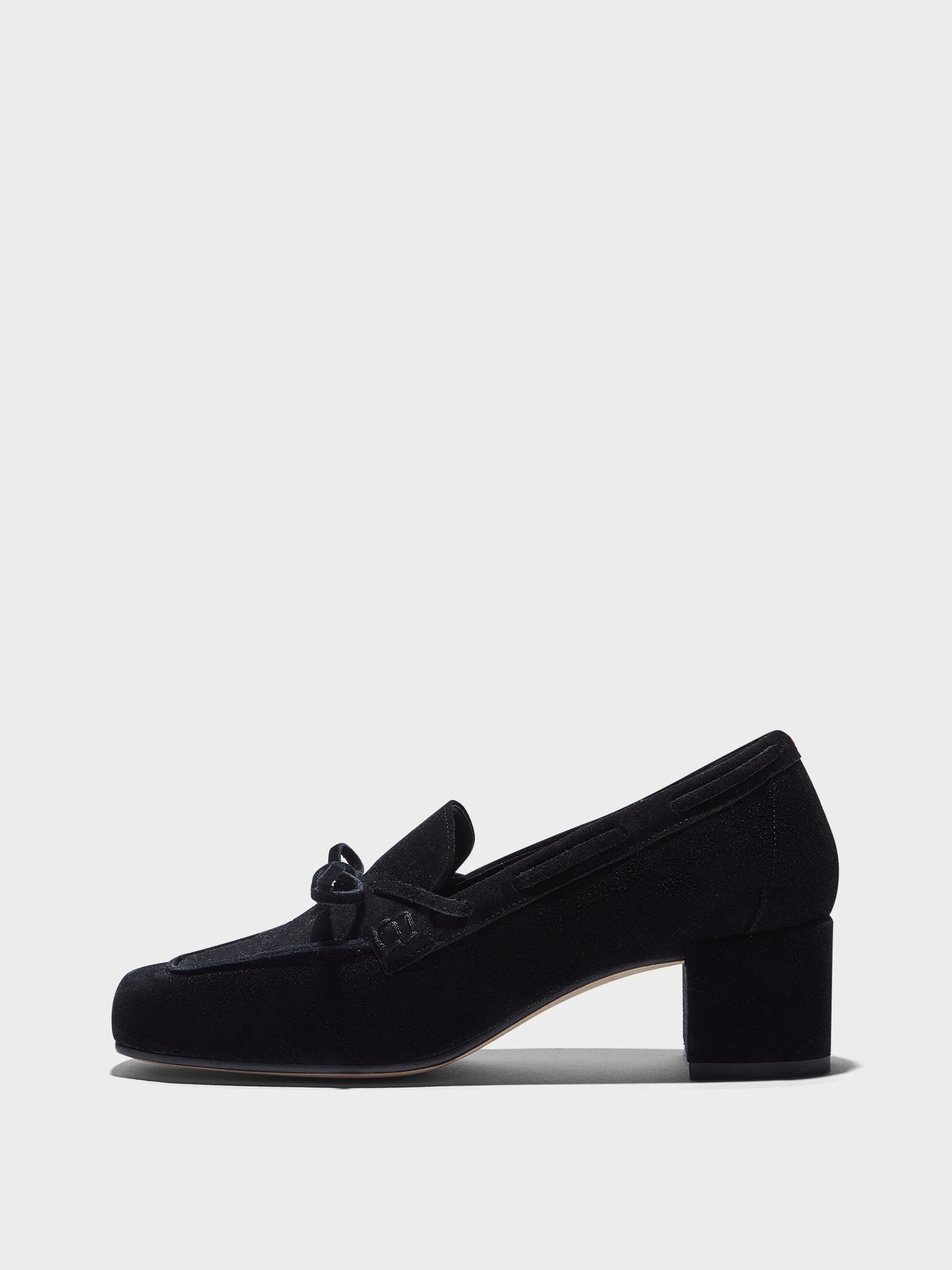 Grenn Suede Heeled Loafers - 1