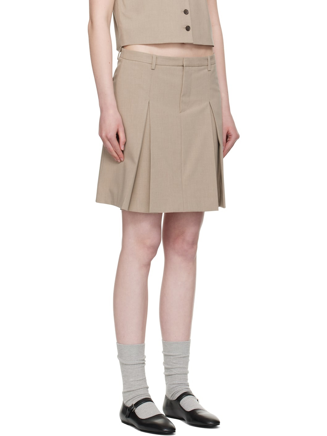 Taupe Jeannie Miniskirt - 2