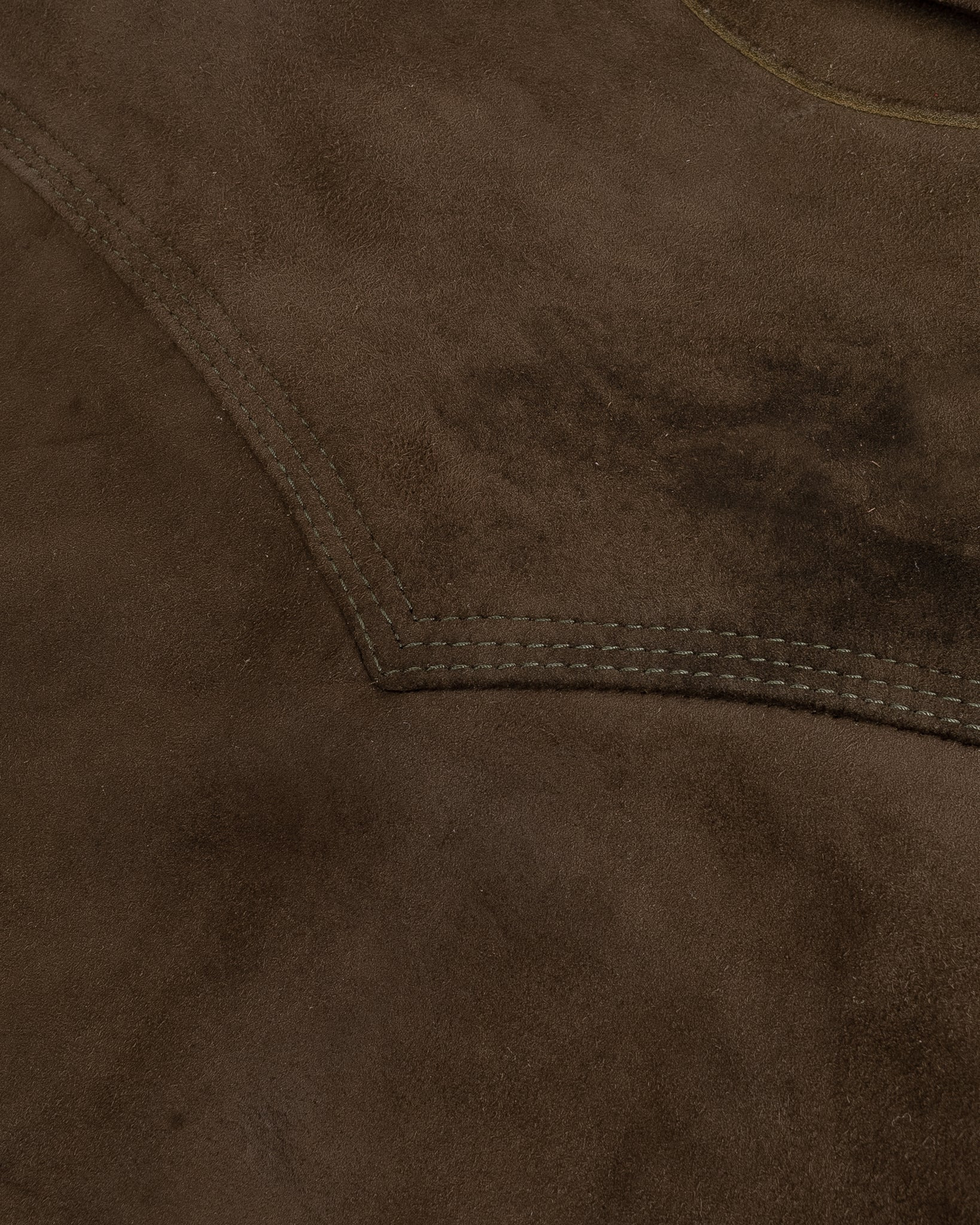 IHSB-BIGBUCK-OLV Deerskin Western Shirt 'The Big Buck' - Olive - 12