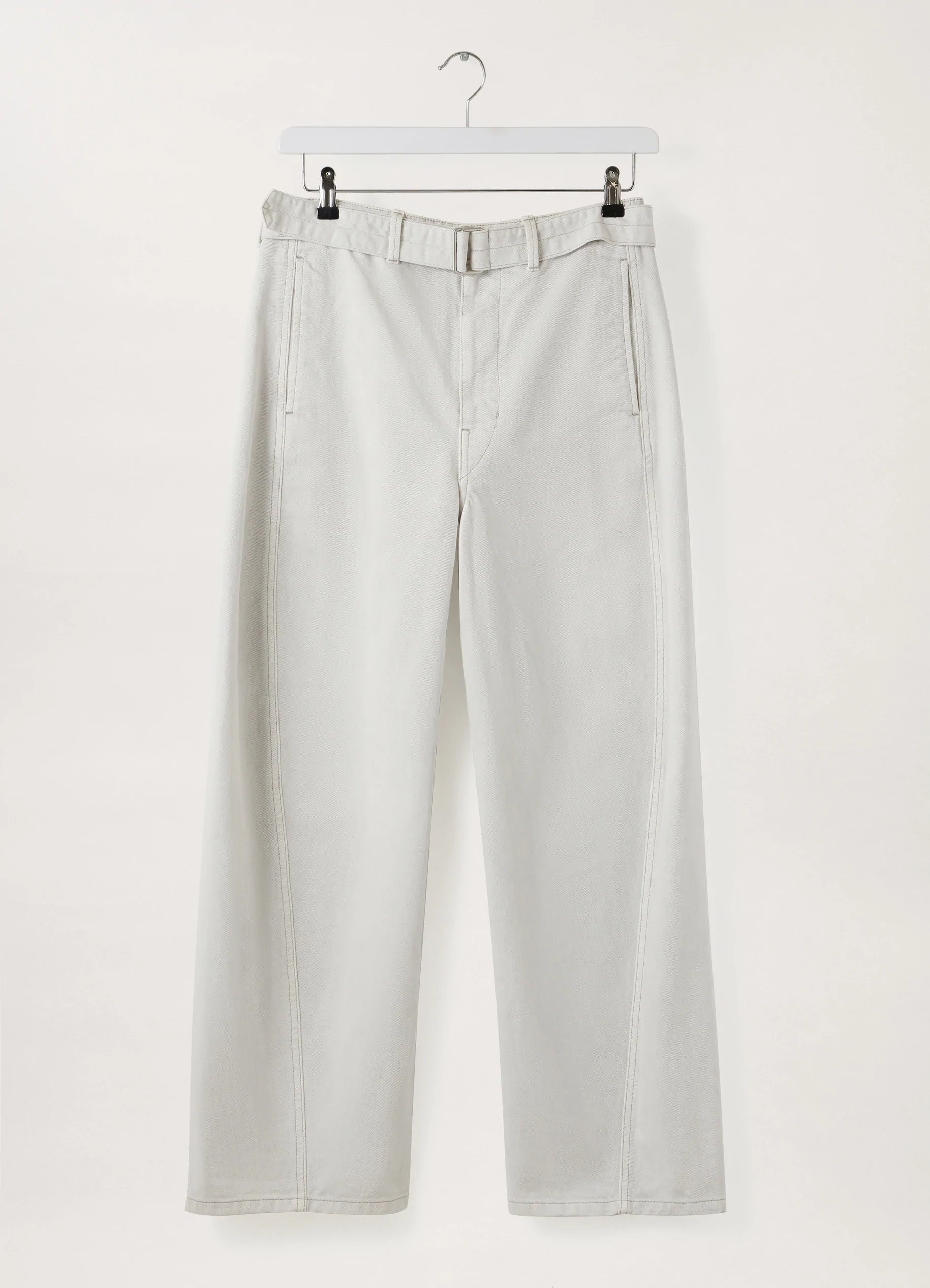 TWISTED BELTED PANTS
SNOWY HEAVY DENIM - 1