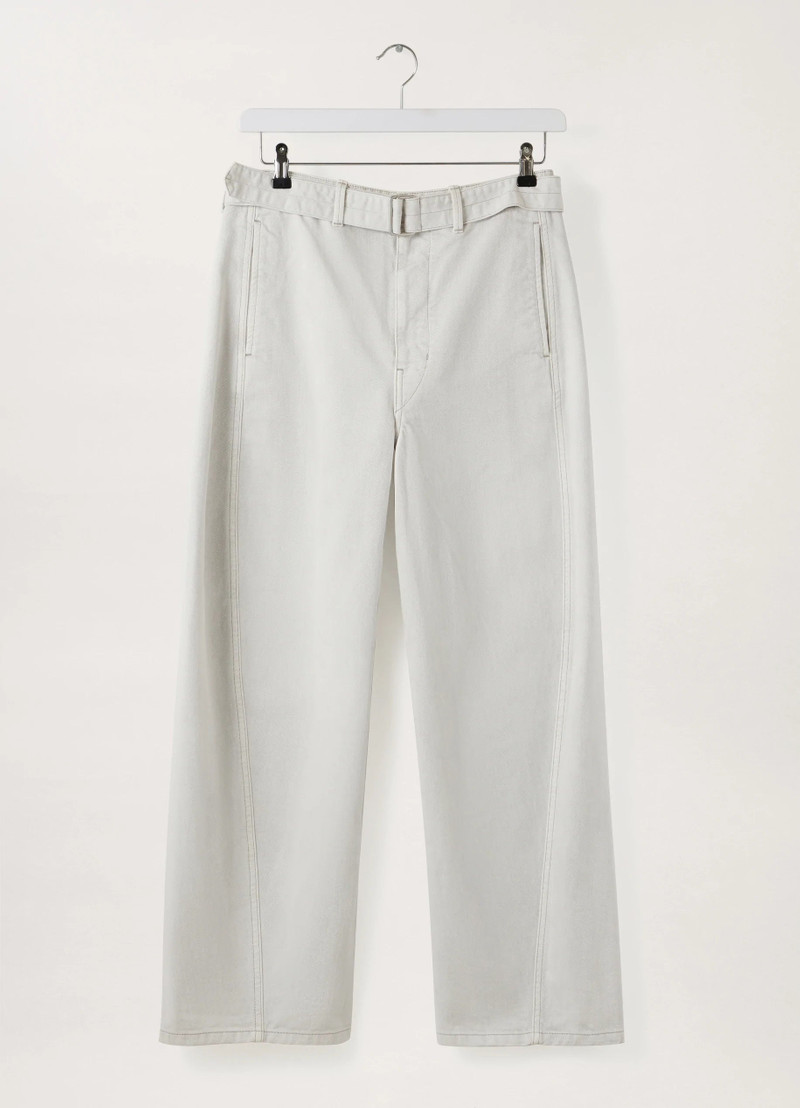 TWISTED BELTED PANTS
SNOWY HEAVY DENIM 1