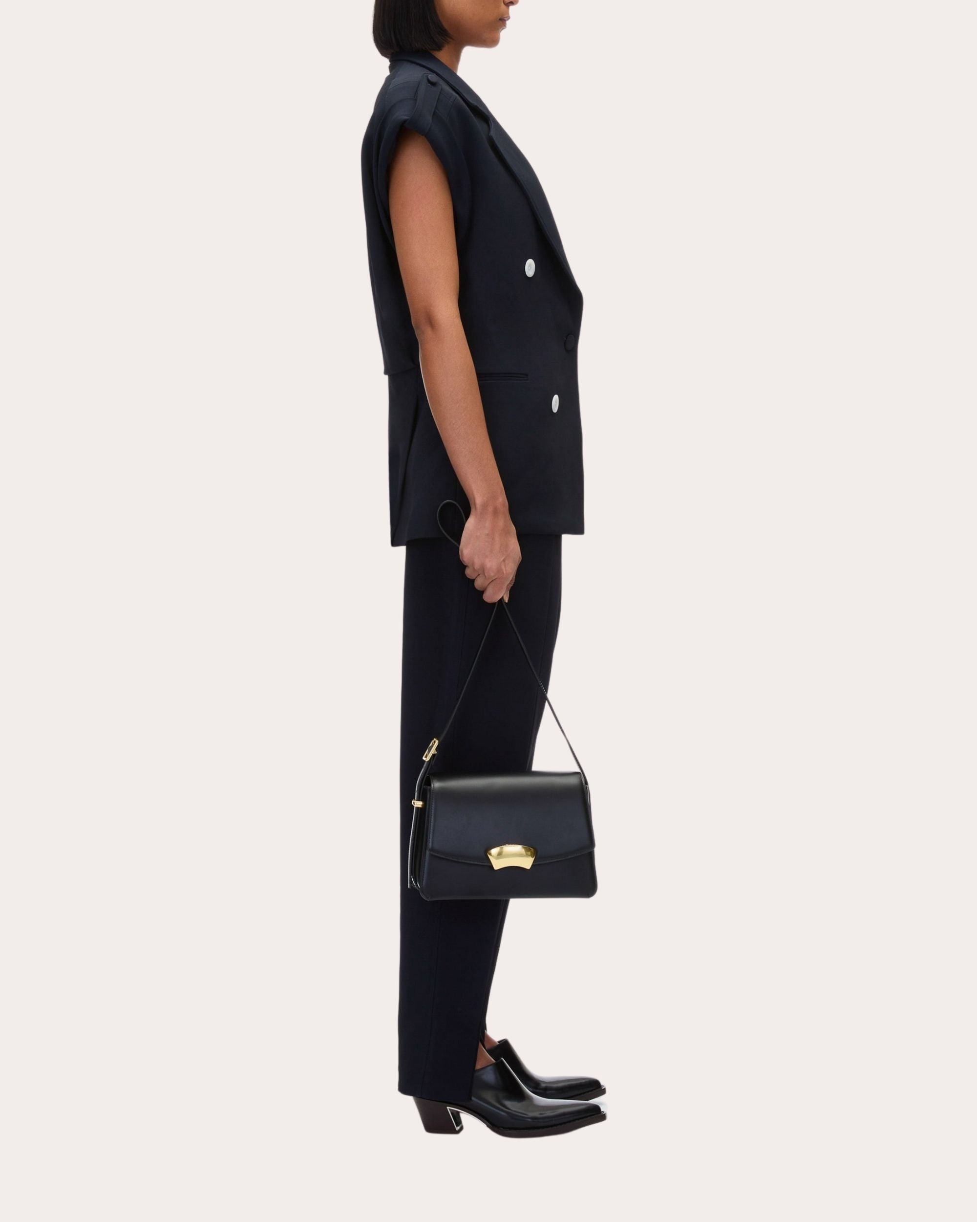 Medium ID Leather Shoulder Bag - 6