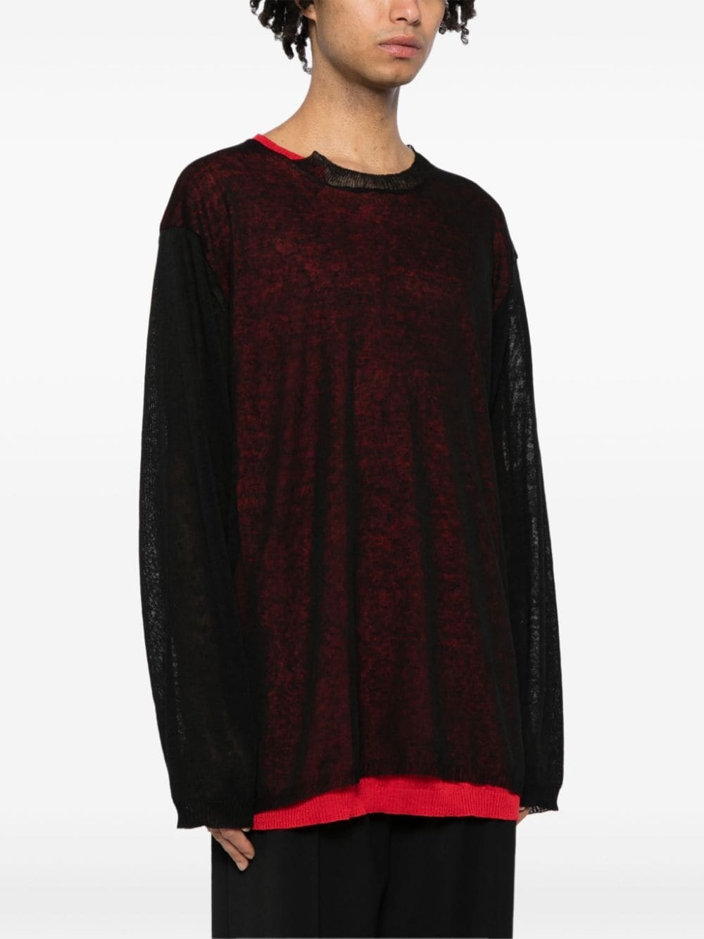 linen-blend sweatshirt - 3