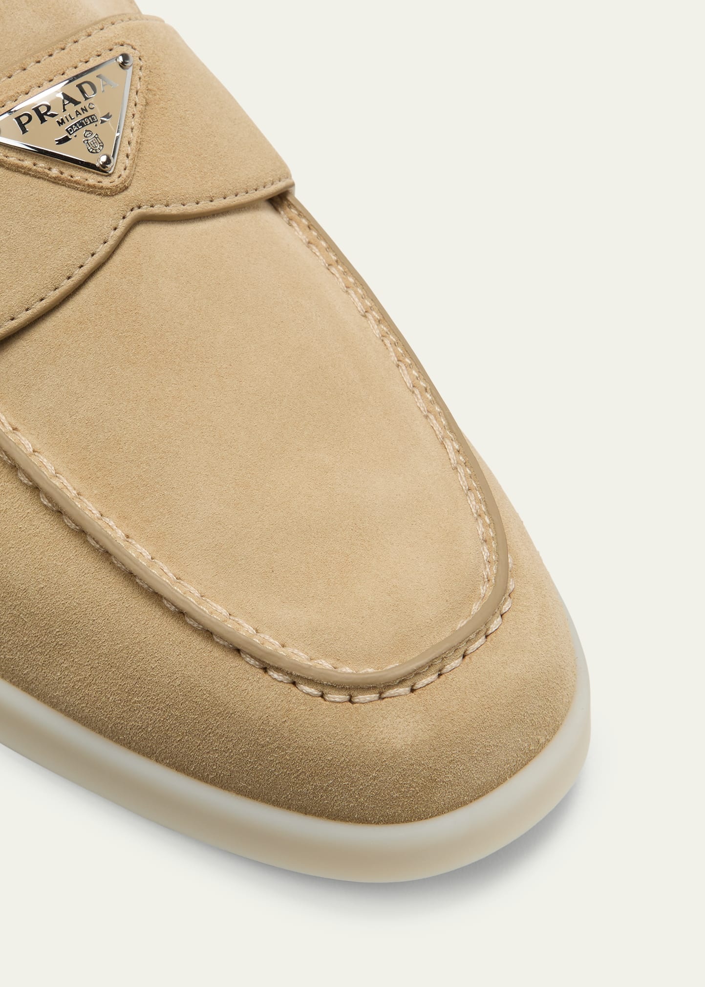 Men's Saint Tropez Triangle Logo Suede Loafers - 3