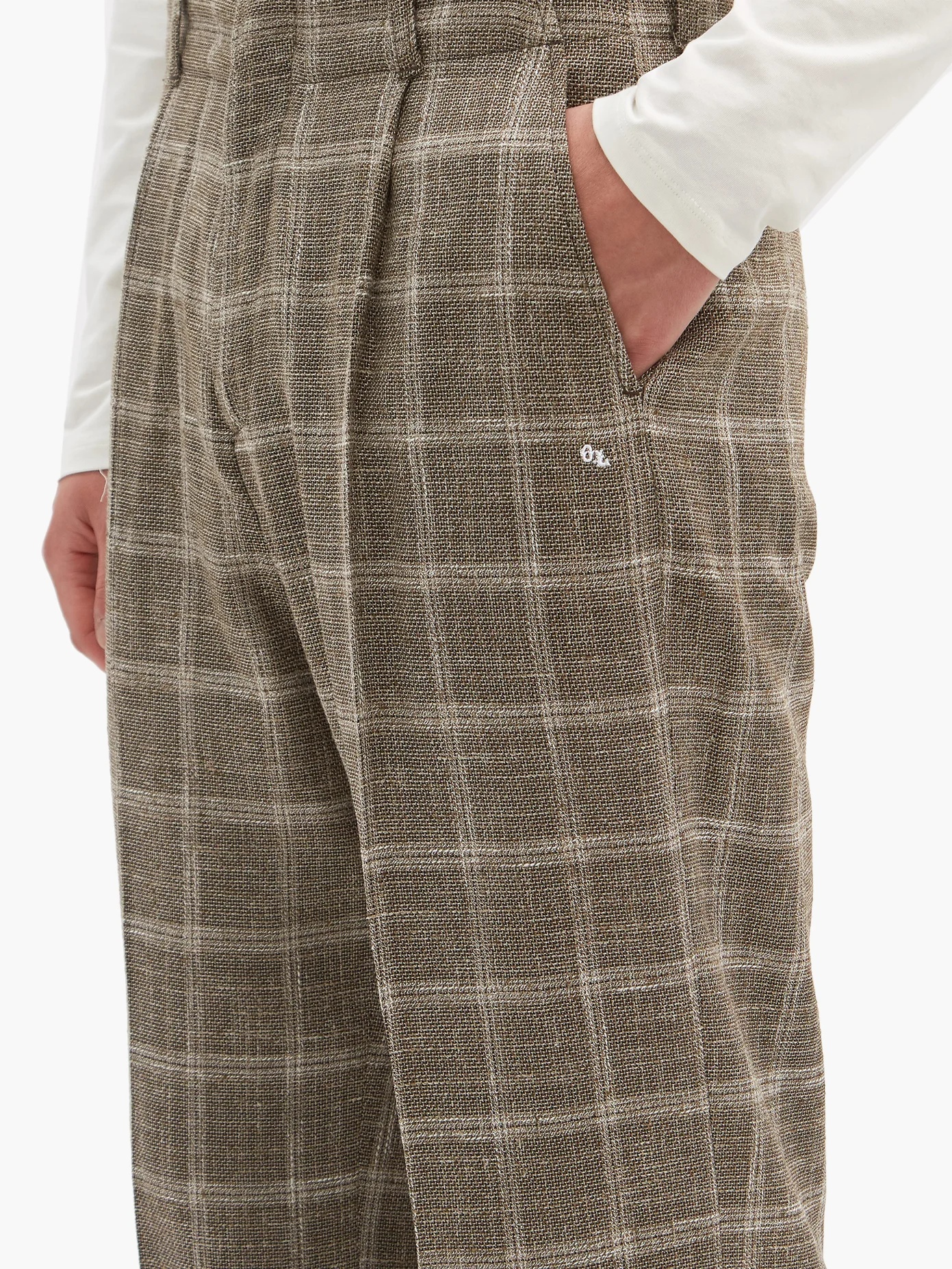 Straight-leg checked tweed trousers - 3