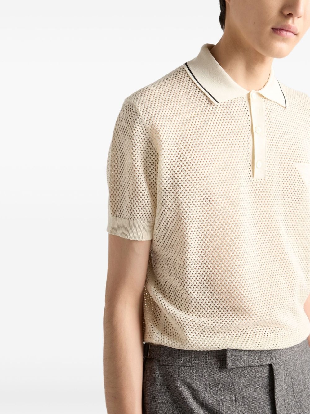 Silk and cotton polo shirt - 5