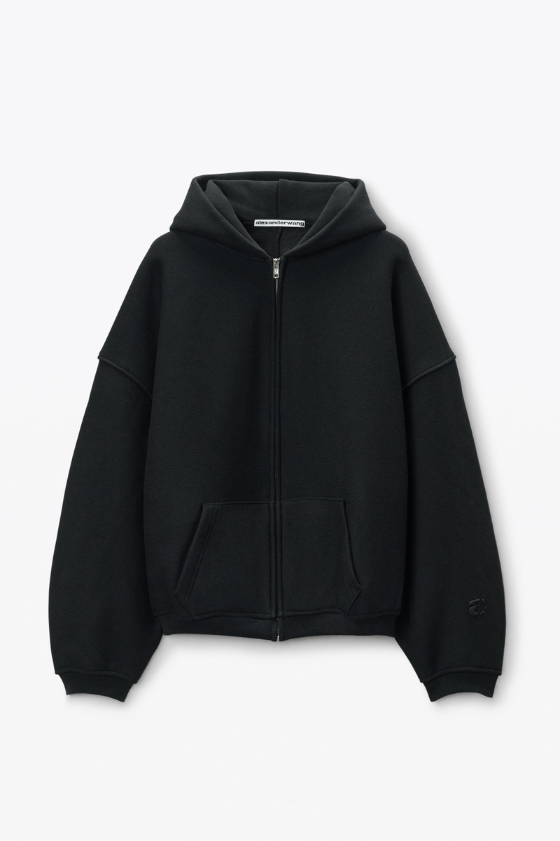 STAR ZIP UP HOODIE IN DENSE FLEECE 1