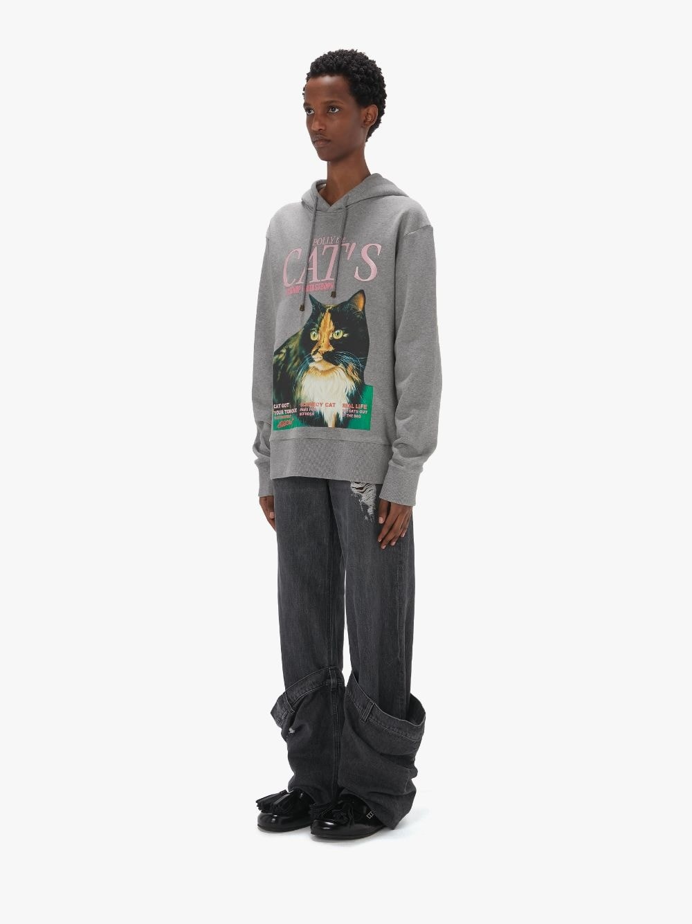 HOODIE WITH CAT PRINT - 4