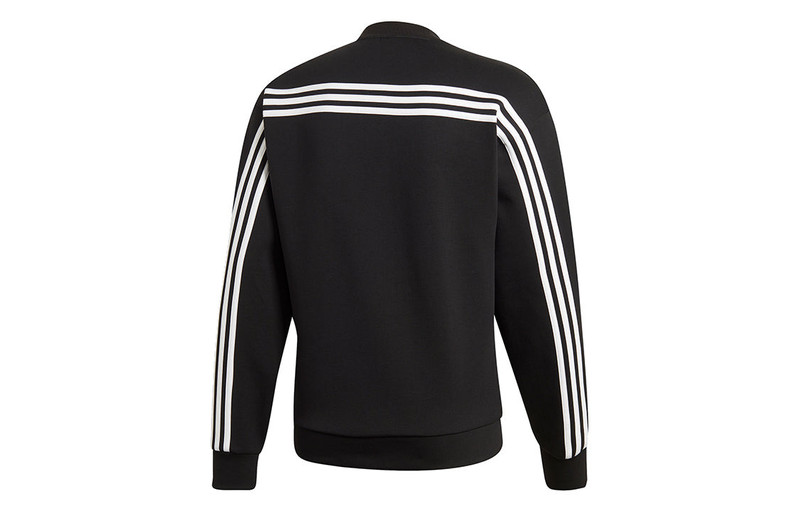 adidas adidas M Mh 3s Crew Casual Sports Solid Color Round Neck Black DX7654 outlook