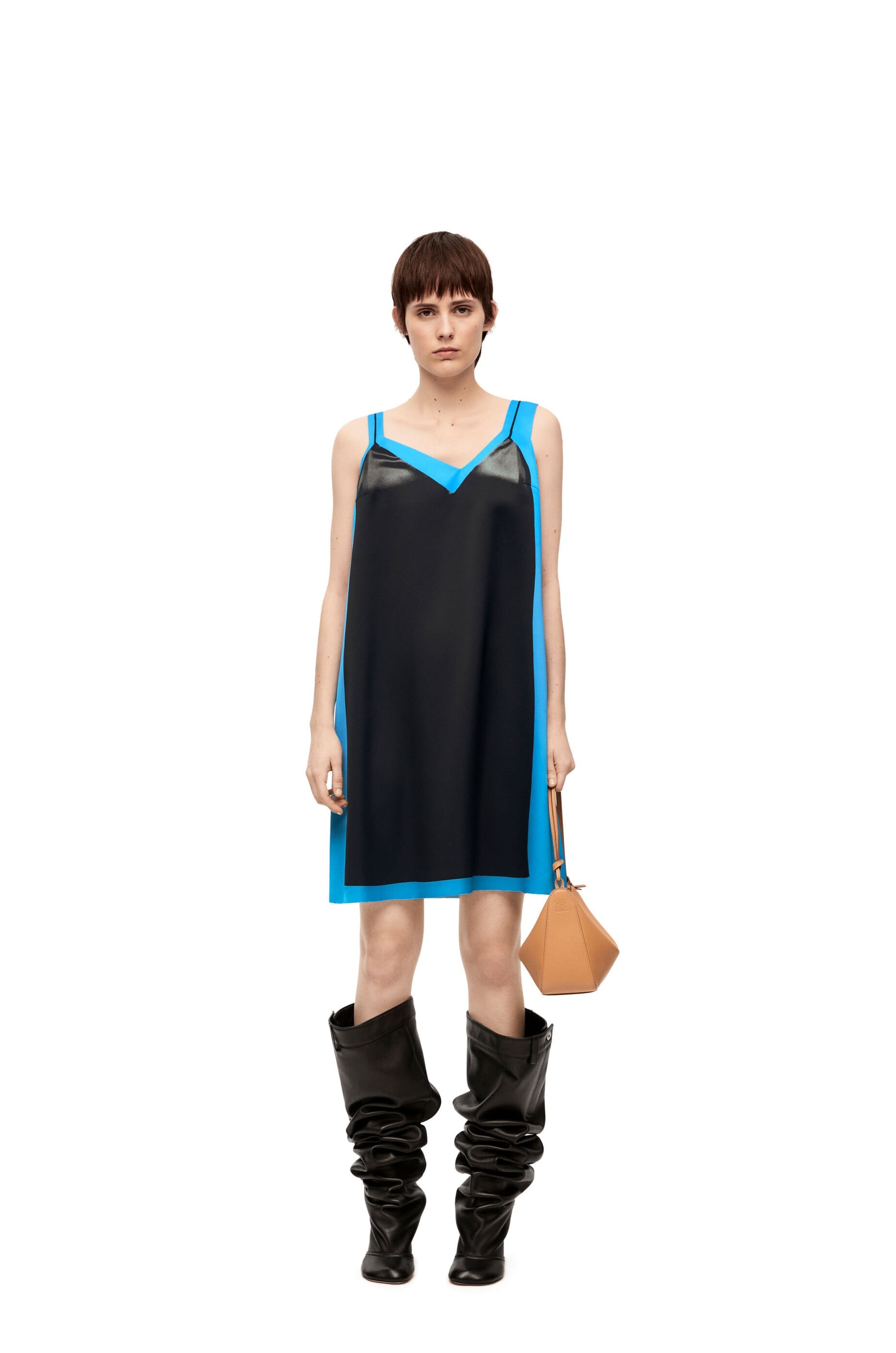 Strappy dress in technical satin - 2