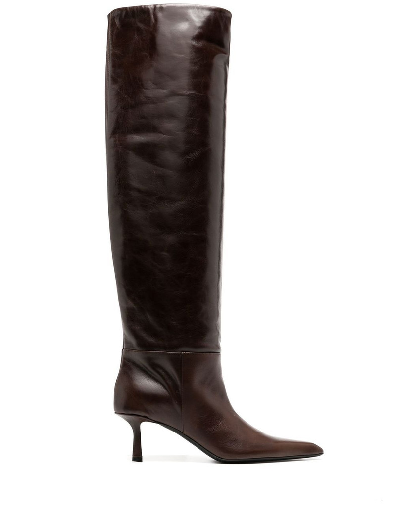pointed-toe knee-high boots 1