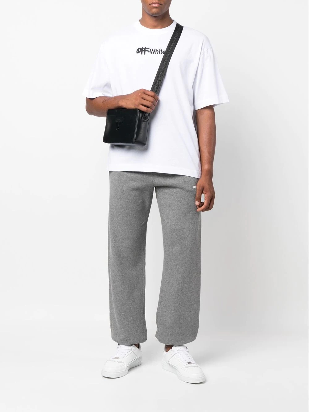 Wave Diag-stripe cotton track pants - 2