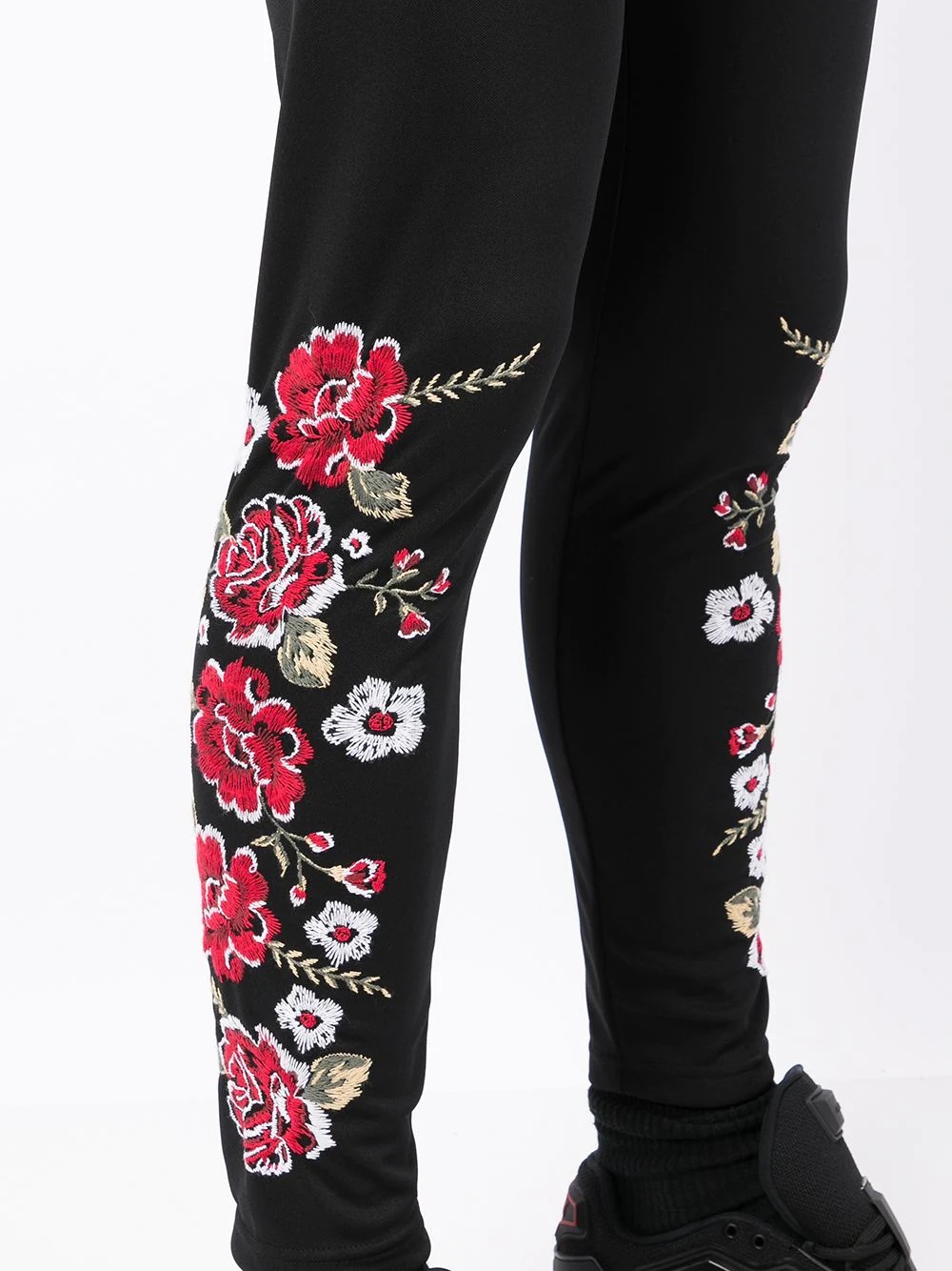 floral embroidered leggings - 5