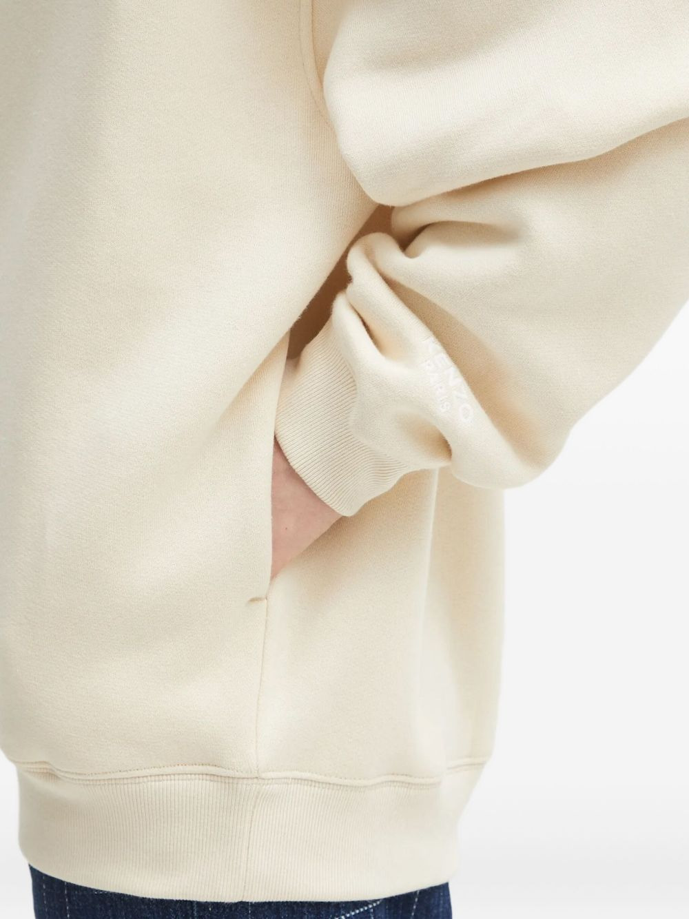 safety-pin long-sleeve hoodie - 5