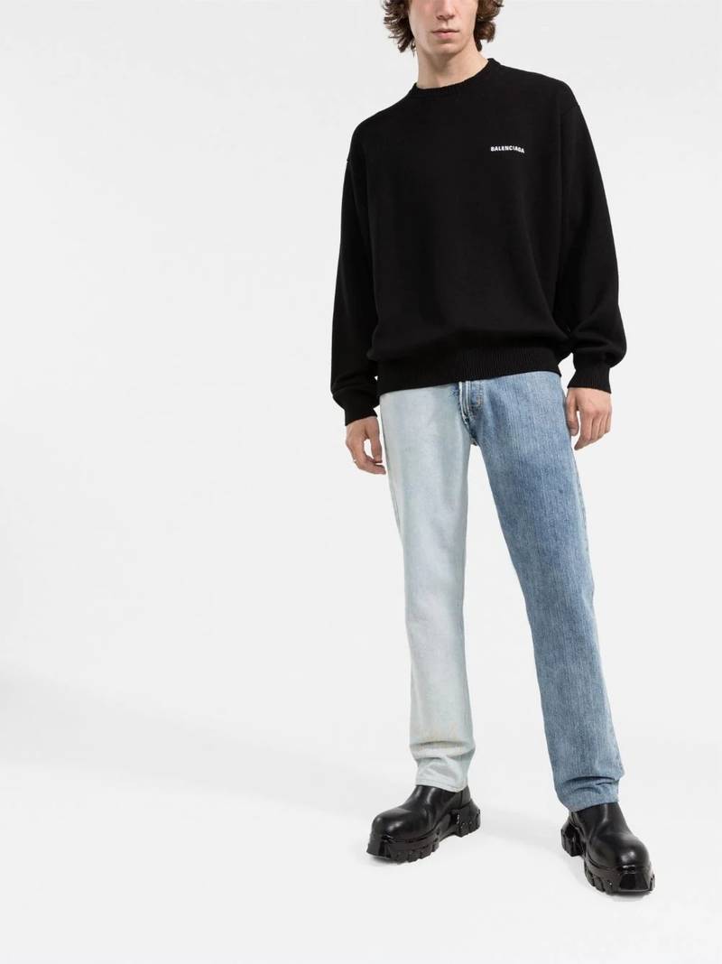 BALENCIAGA intarsia logo jumper outlook