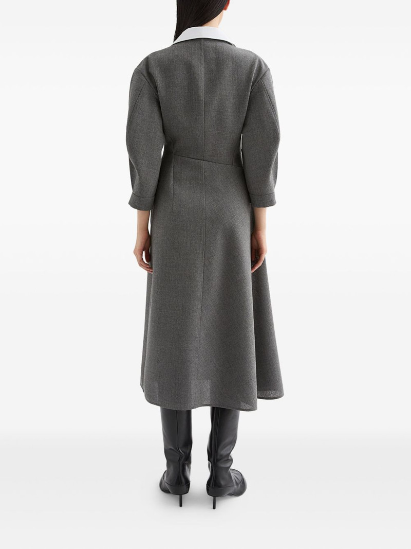 contrasting-collar midi dress 4