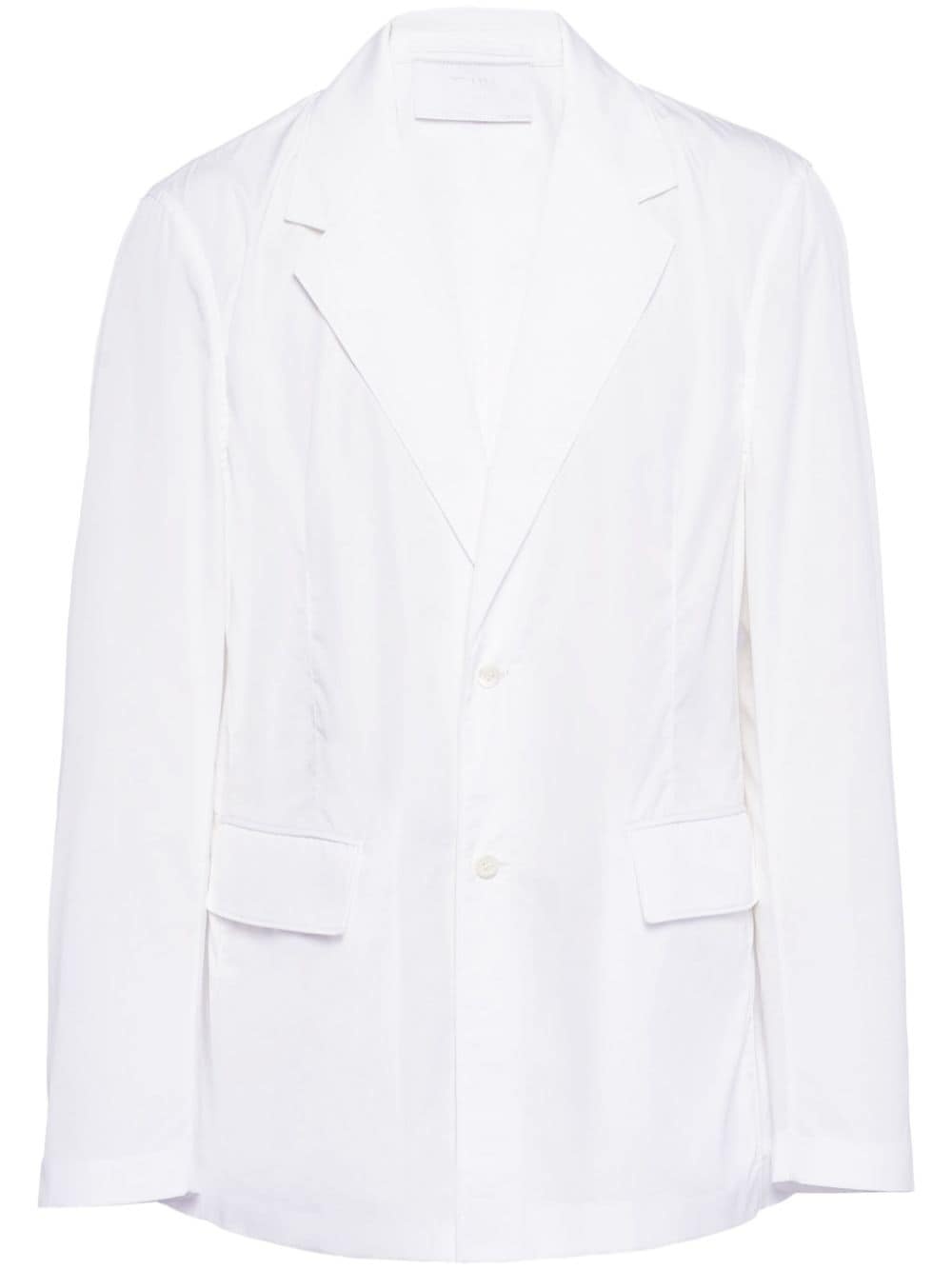 single-breasted cotton blazer - 1