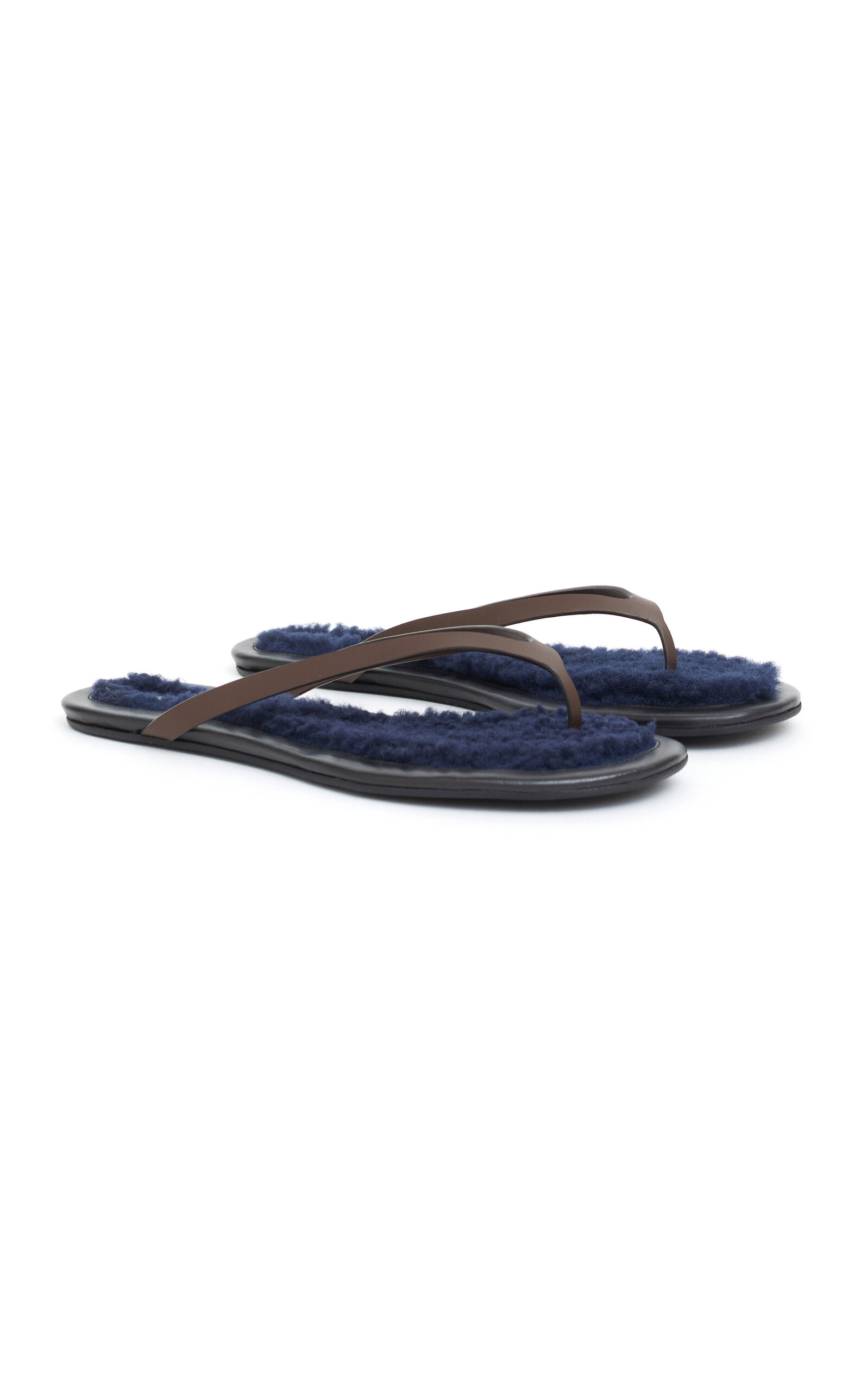 Joan Sheepskin Flip Flops navy - 3