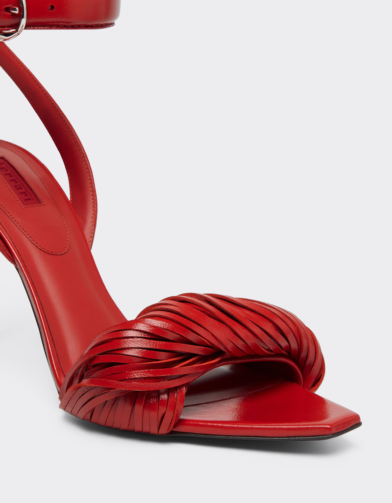 Nappa leather heeled sandals 5
