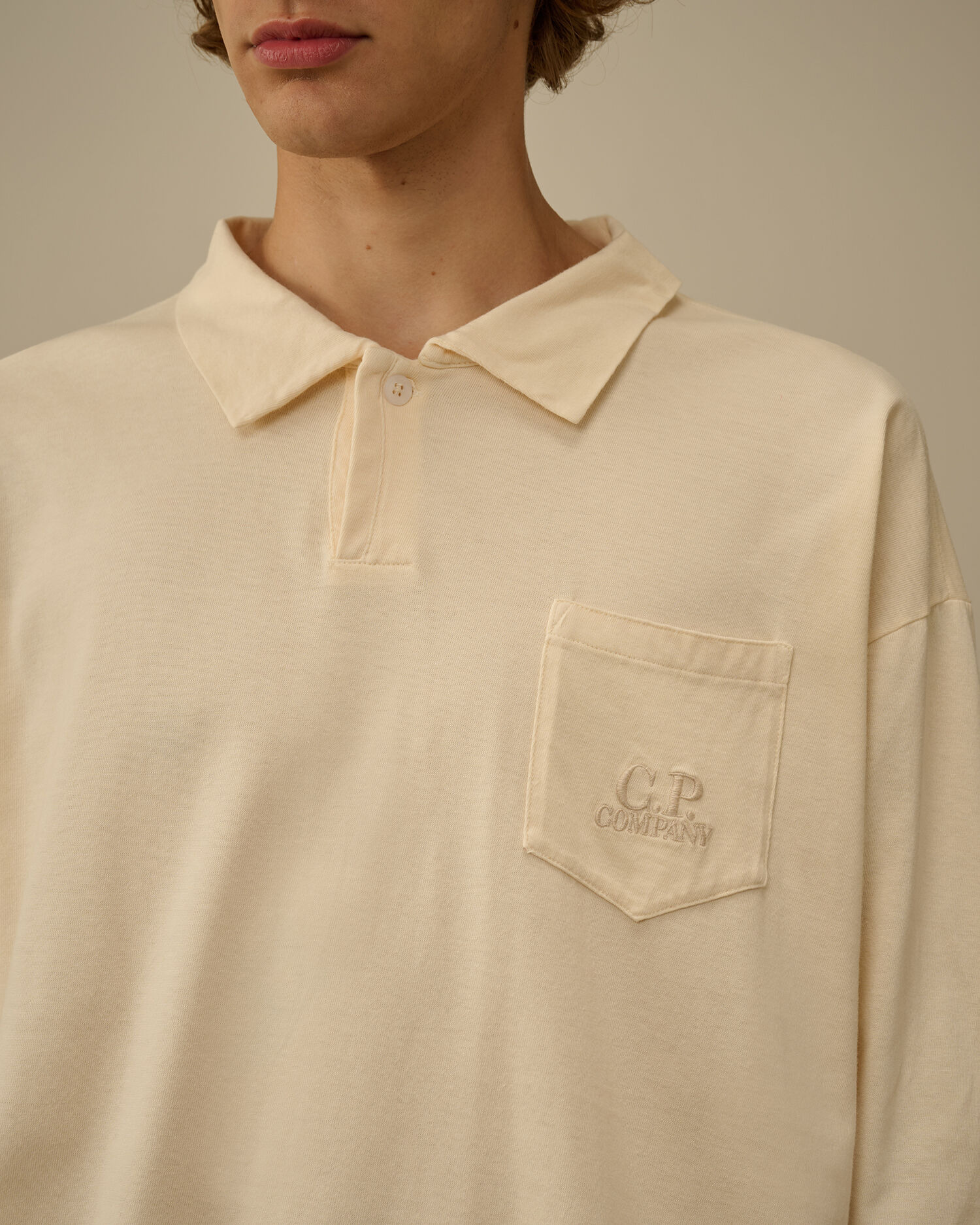 20/1 Jersey Long Sleeve Boxy Polo - 5