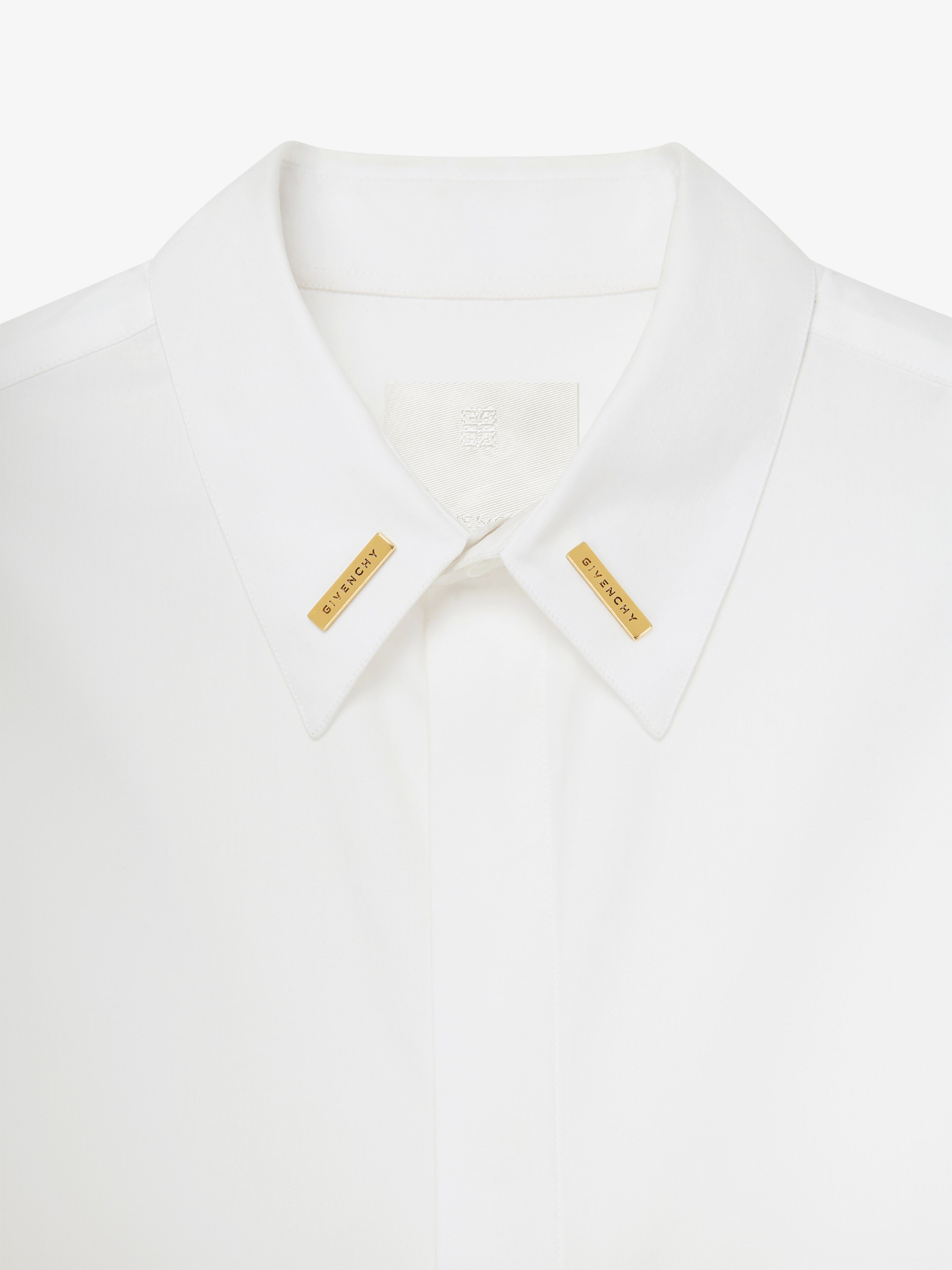 SHIRT IN POPLIN WITH COLLAR DETAILS - 6