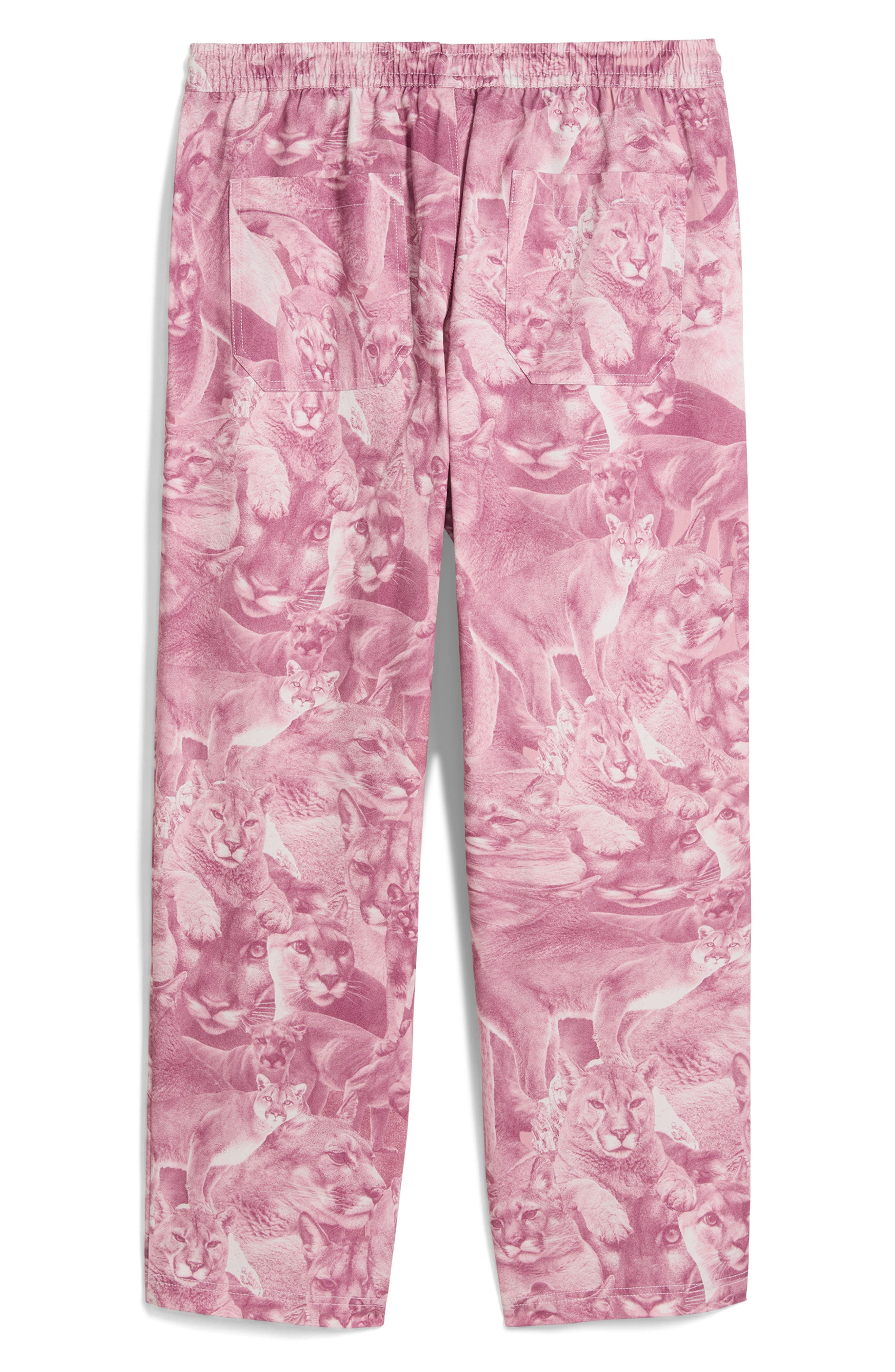 PUMA Special Items Allover Cat Print Drawstring Pants in Poised Pink at Nordstrom - 6