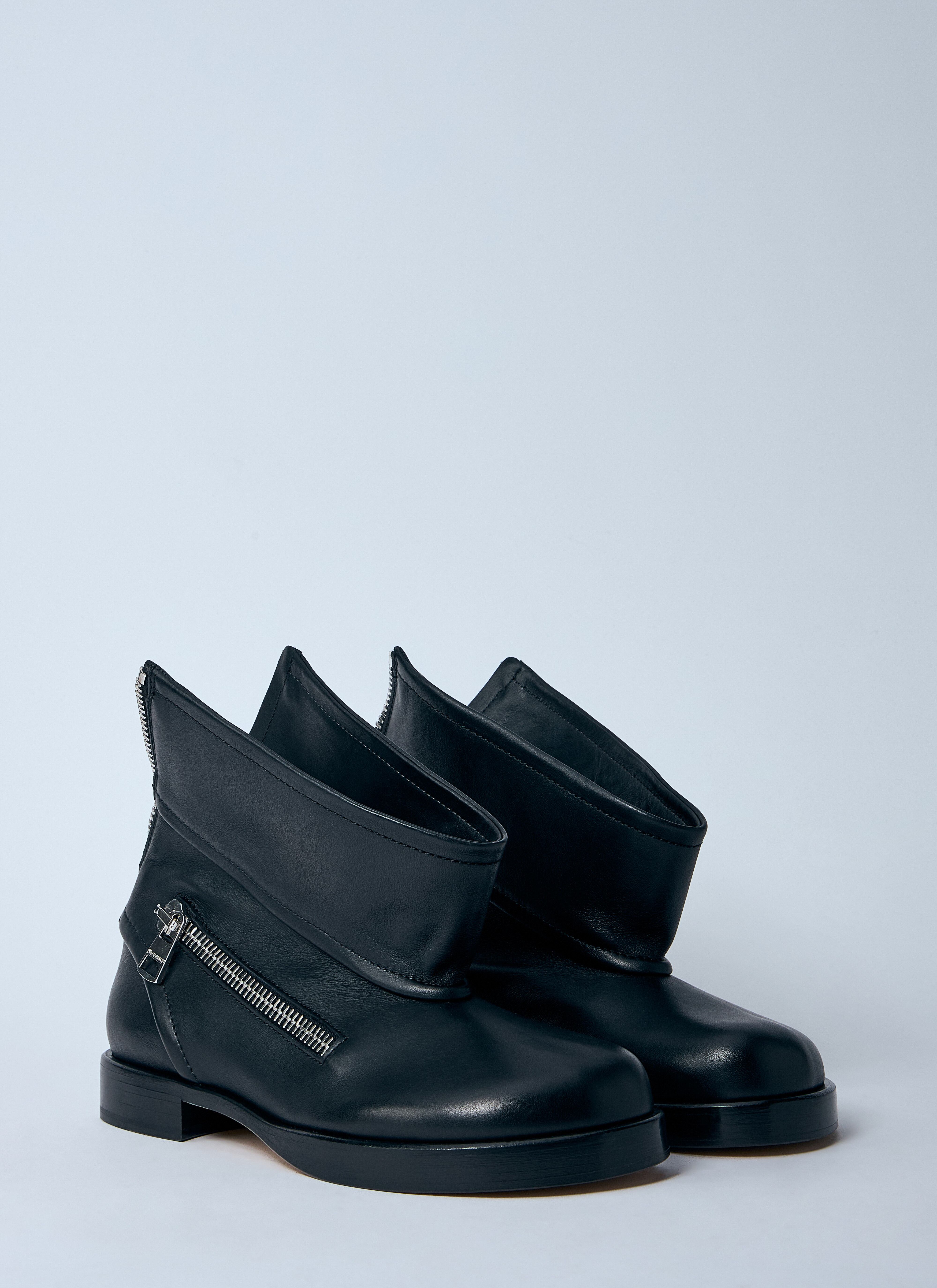 Leather Biker Boots - 2