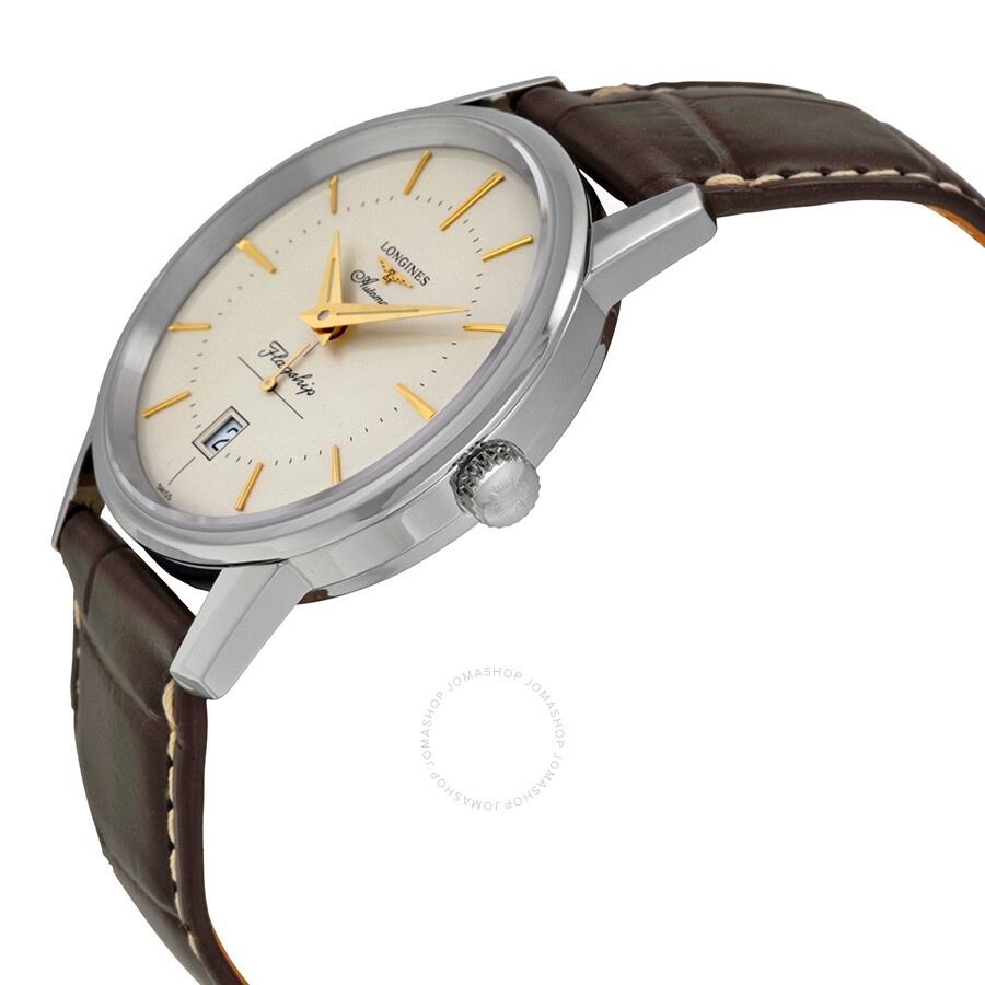 Longines Heritage Flagship Automatic Silver Dial Brown Leather Men's Watch L47954782 - 2