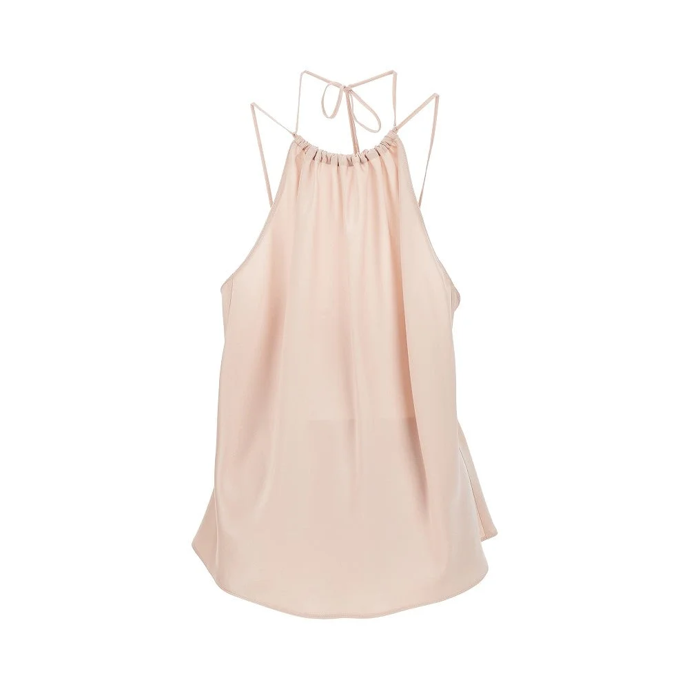 SATIN HALTER NECK TOP - 1