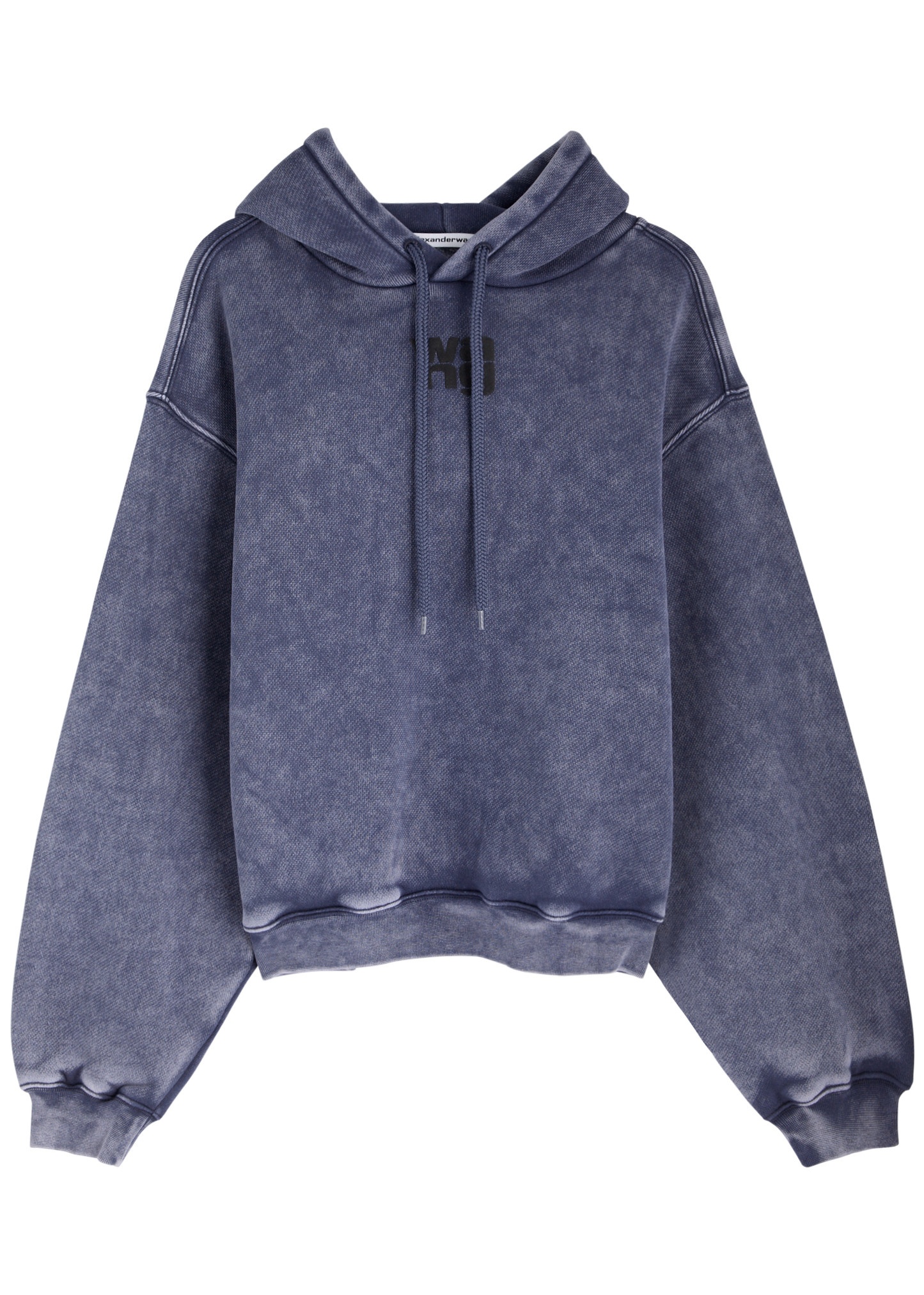 Logo hooded cotton-blend sweatshirt - 1