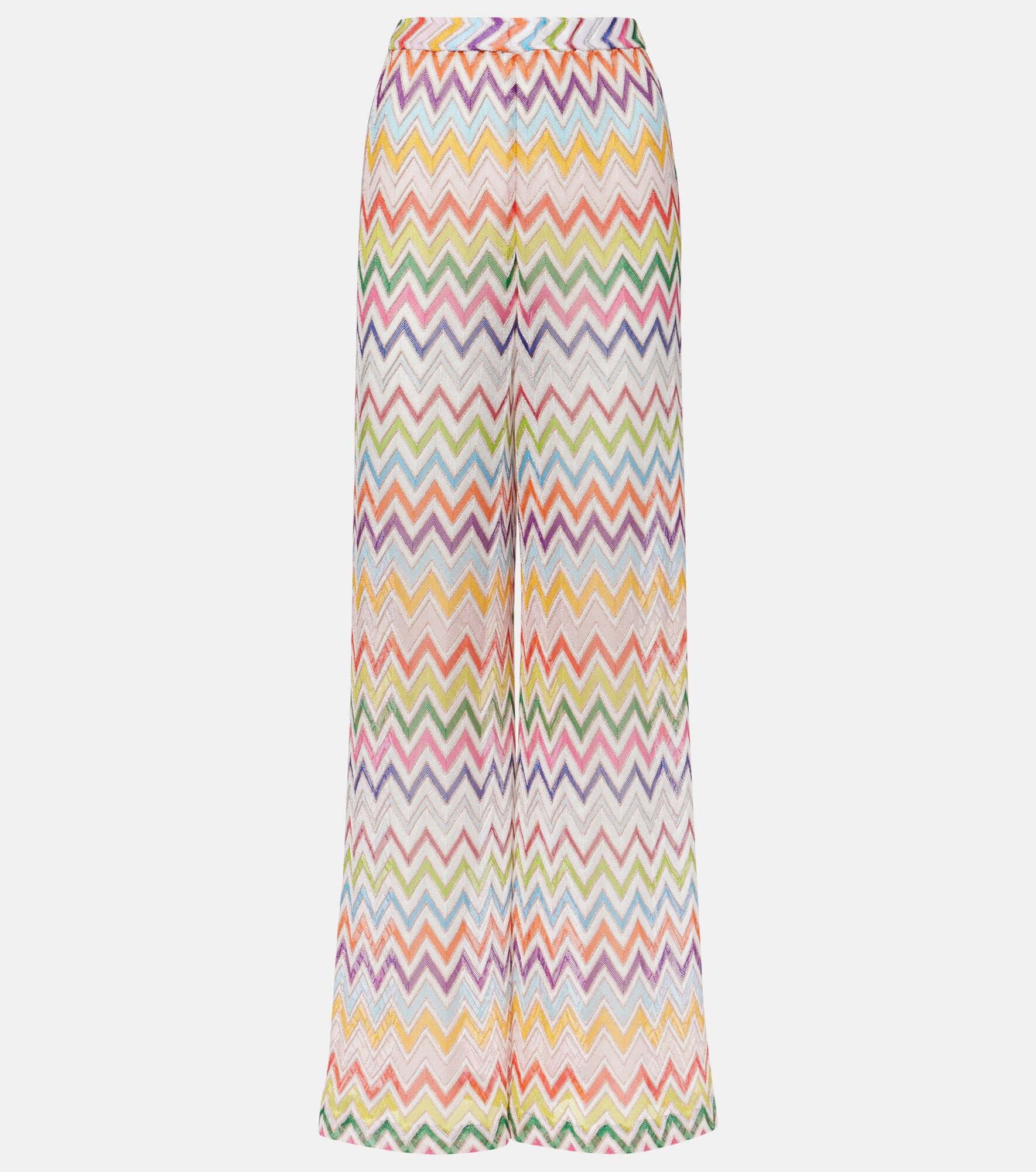 Zigzag palazzo pants - 1