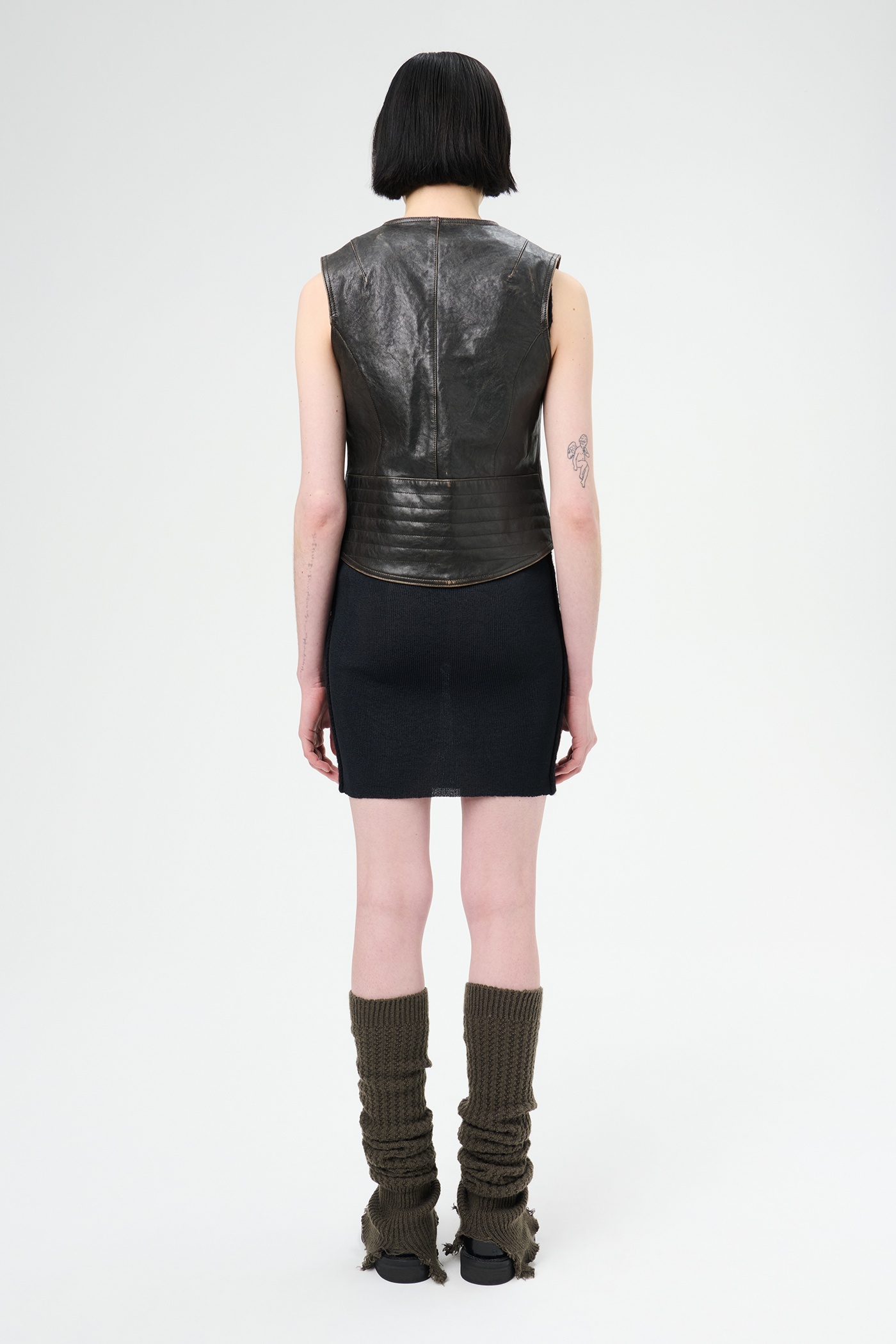 Ripley Vest Worn Brown Lambskin - 8