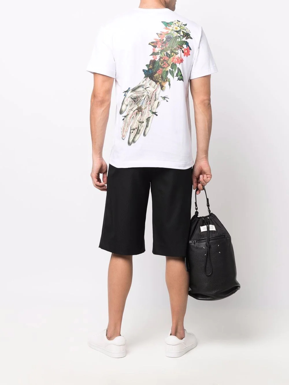 rear floral-print T-shirt - 2