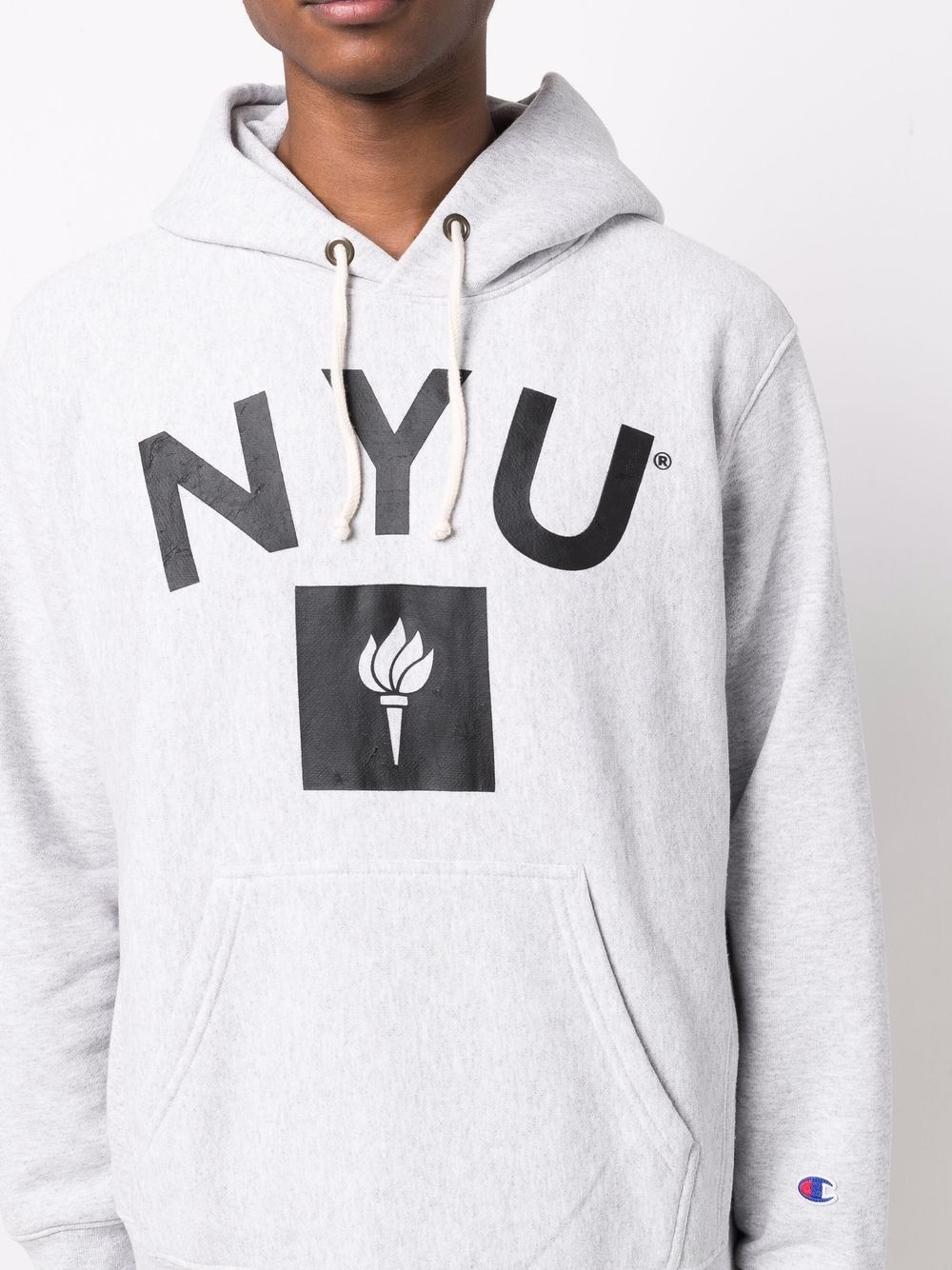 NY University-print fleece hoodie - 5